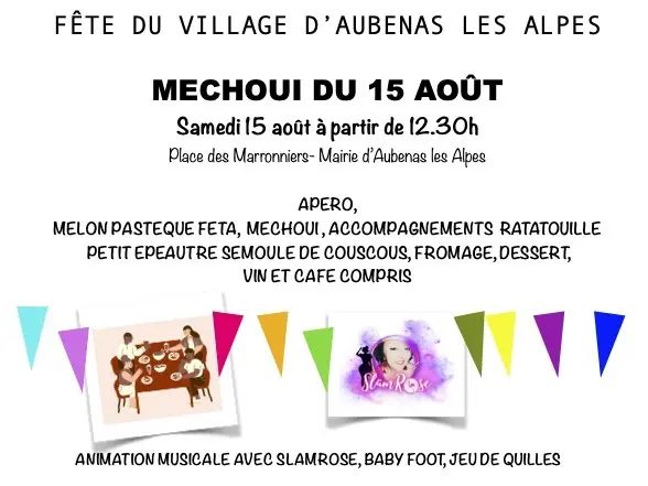 Mechoui du 15 août à Aubenas les Alpes