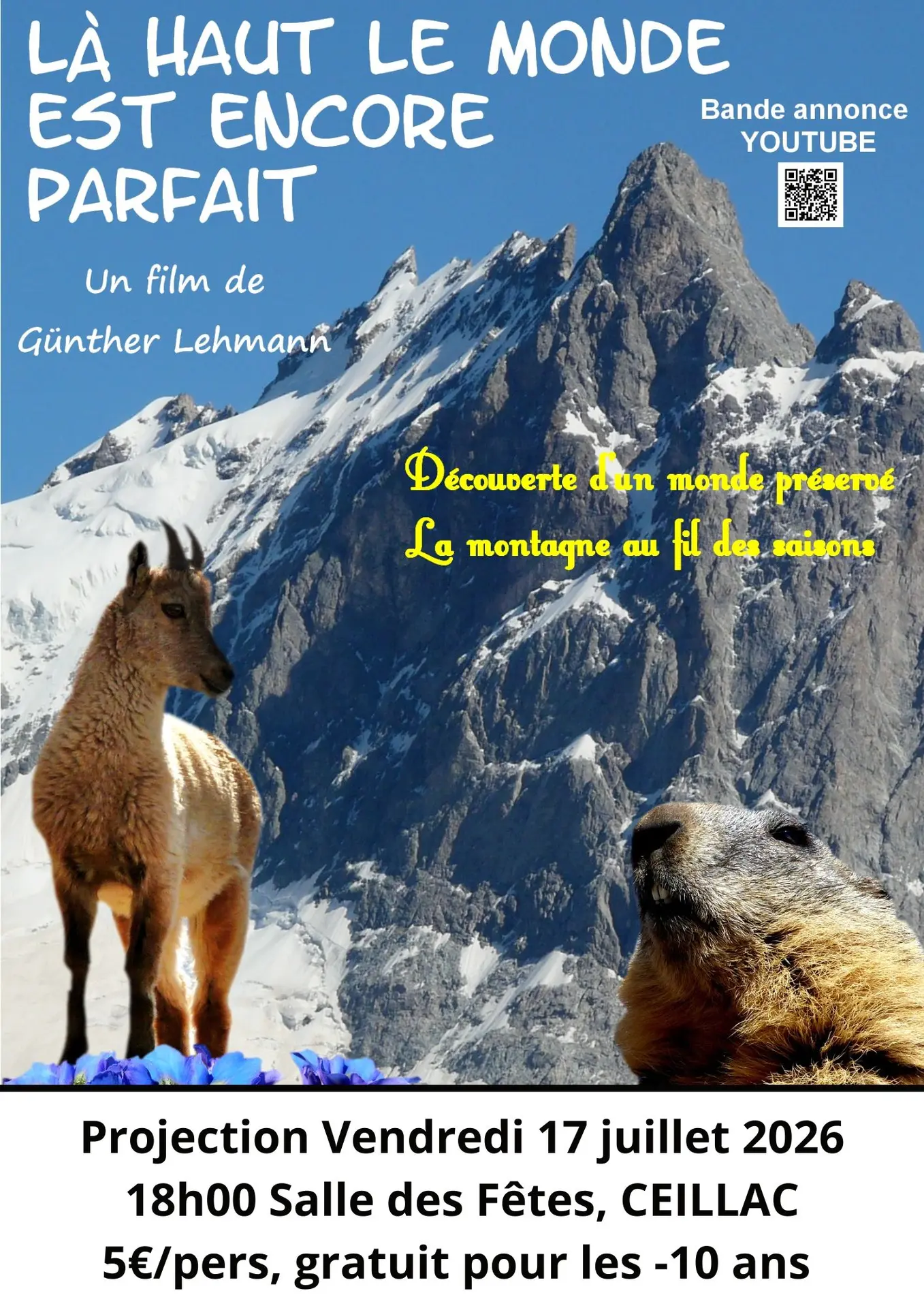 Projection du film "Là-haut le monde est encore parfait"