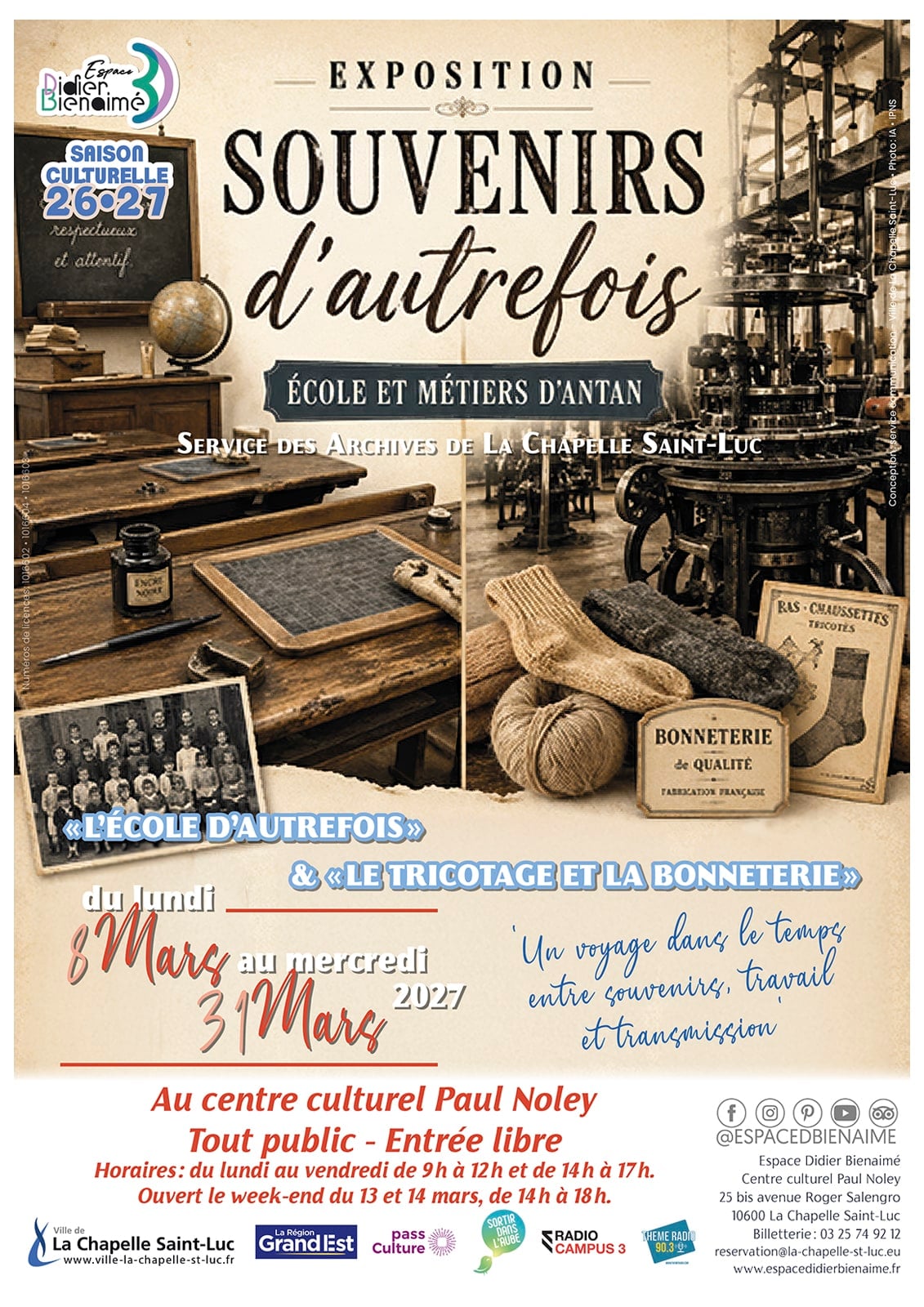 Exposition « Souvenirs d’autrefois : école et métiers d’antan »