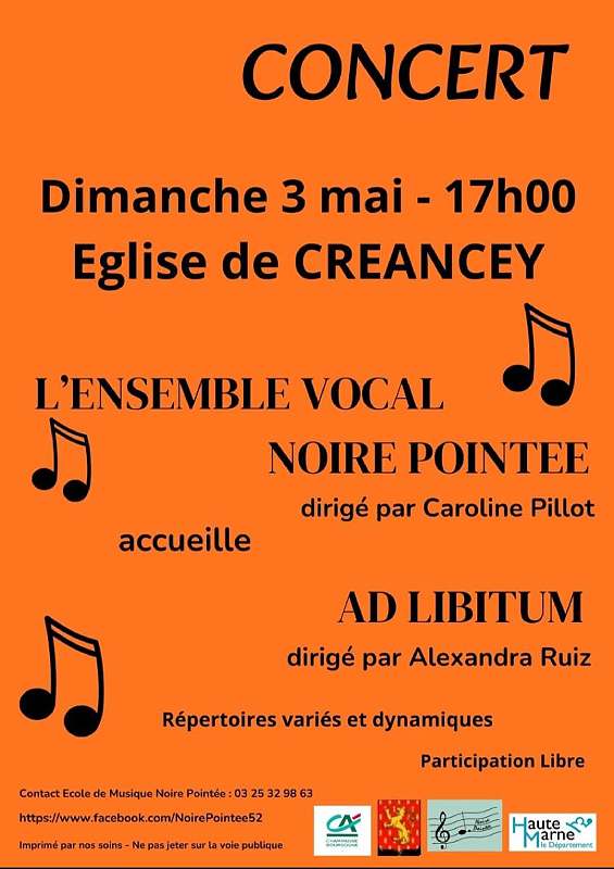 Concert de l'ensemble vocal Noire Pointée