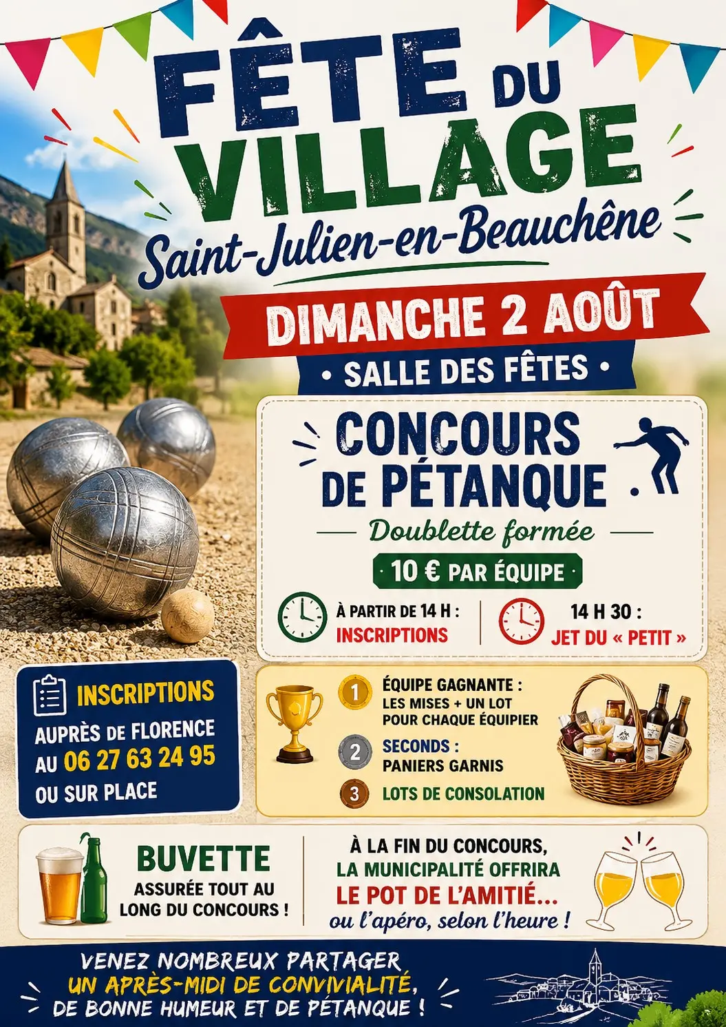 Saint-Julien-en-Beauchêne - Fête du village - Concours de pétanque