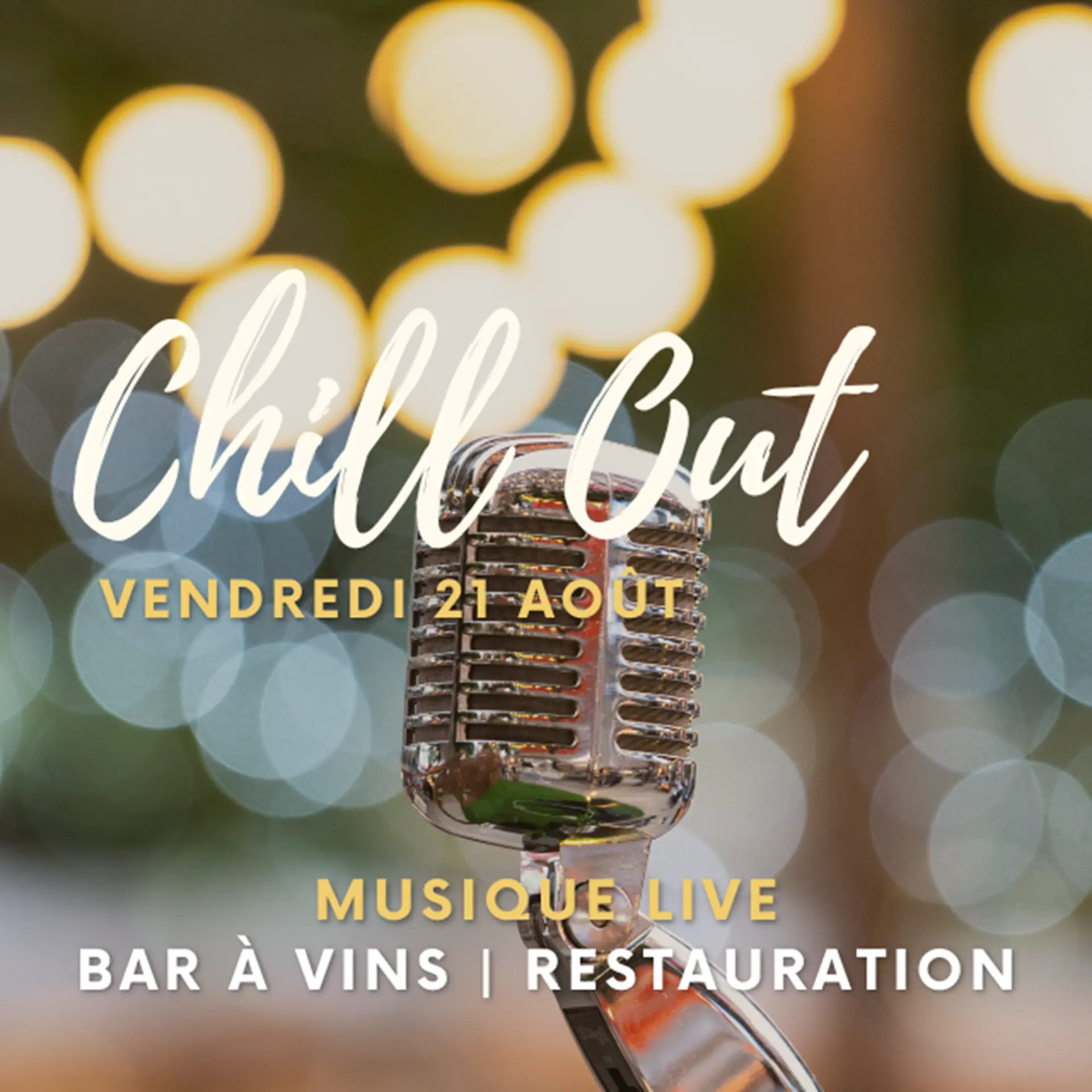Soirée « Chill’Out » – Musique live