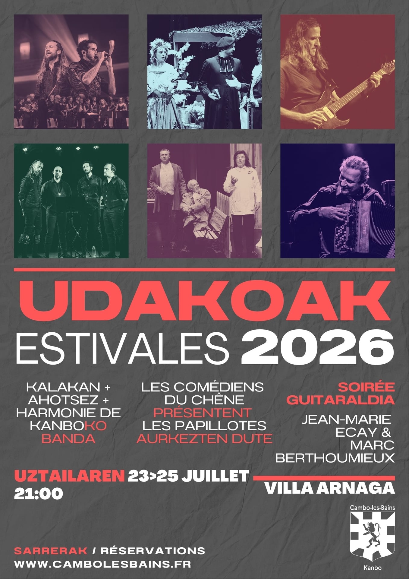 Udakoak / Les Estivales d'Arnaga / Kalakan - Ahotsez - Harmonie de Cambo