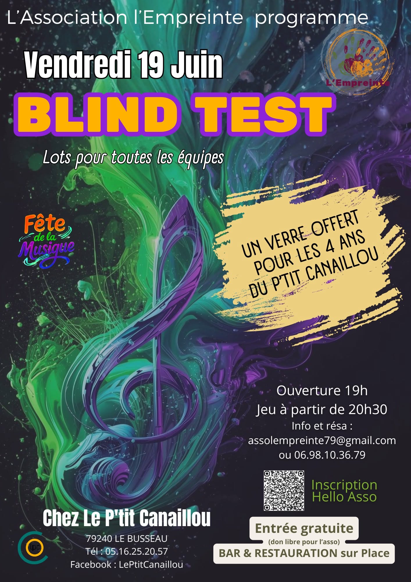 FETE DE LA MUSIQUE -  SOIREE BLIND TEST