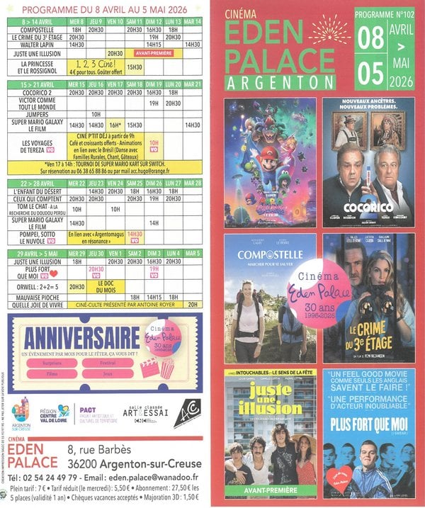 Programme Eden Palace