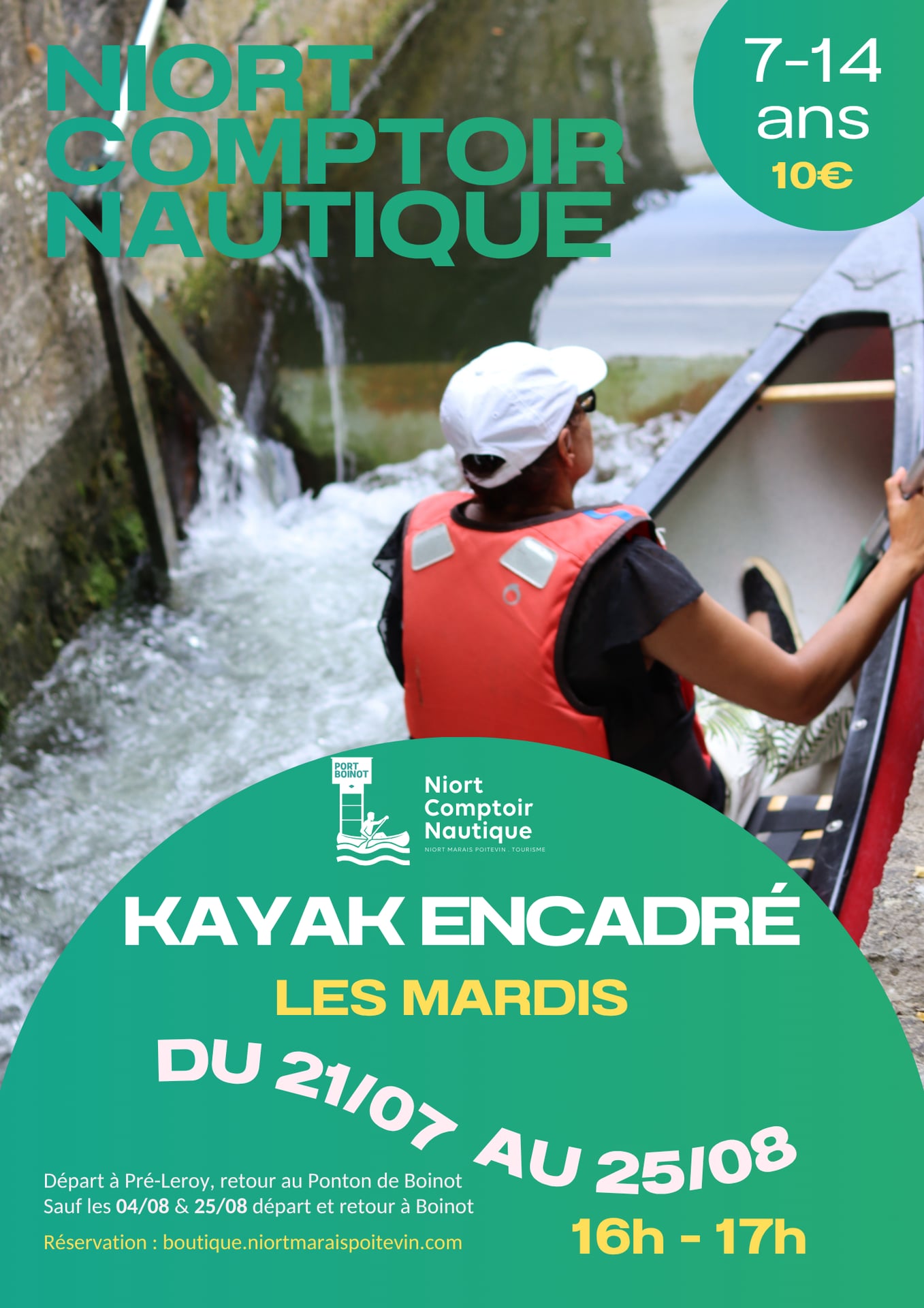 Kayak encadré à Niort Comptoir Nautique