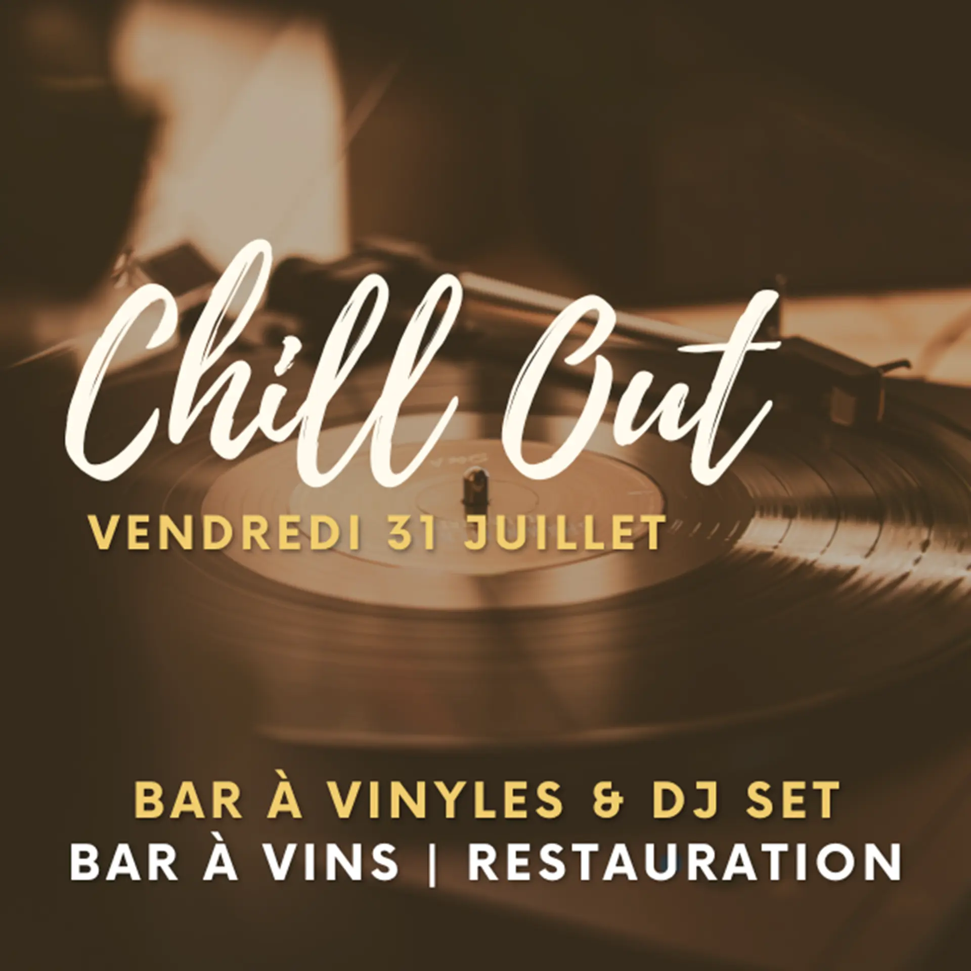 Soirée « Chill’Out » – Vinyles & DJ set