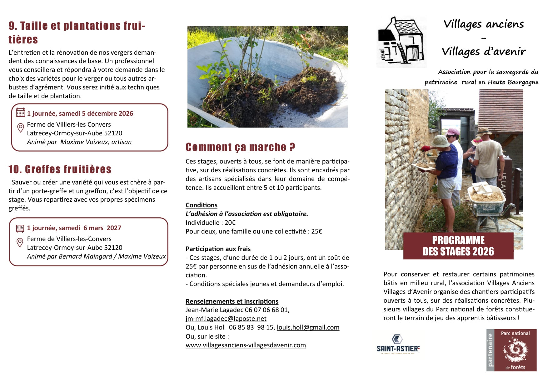 Stage de badigeon à la chaux