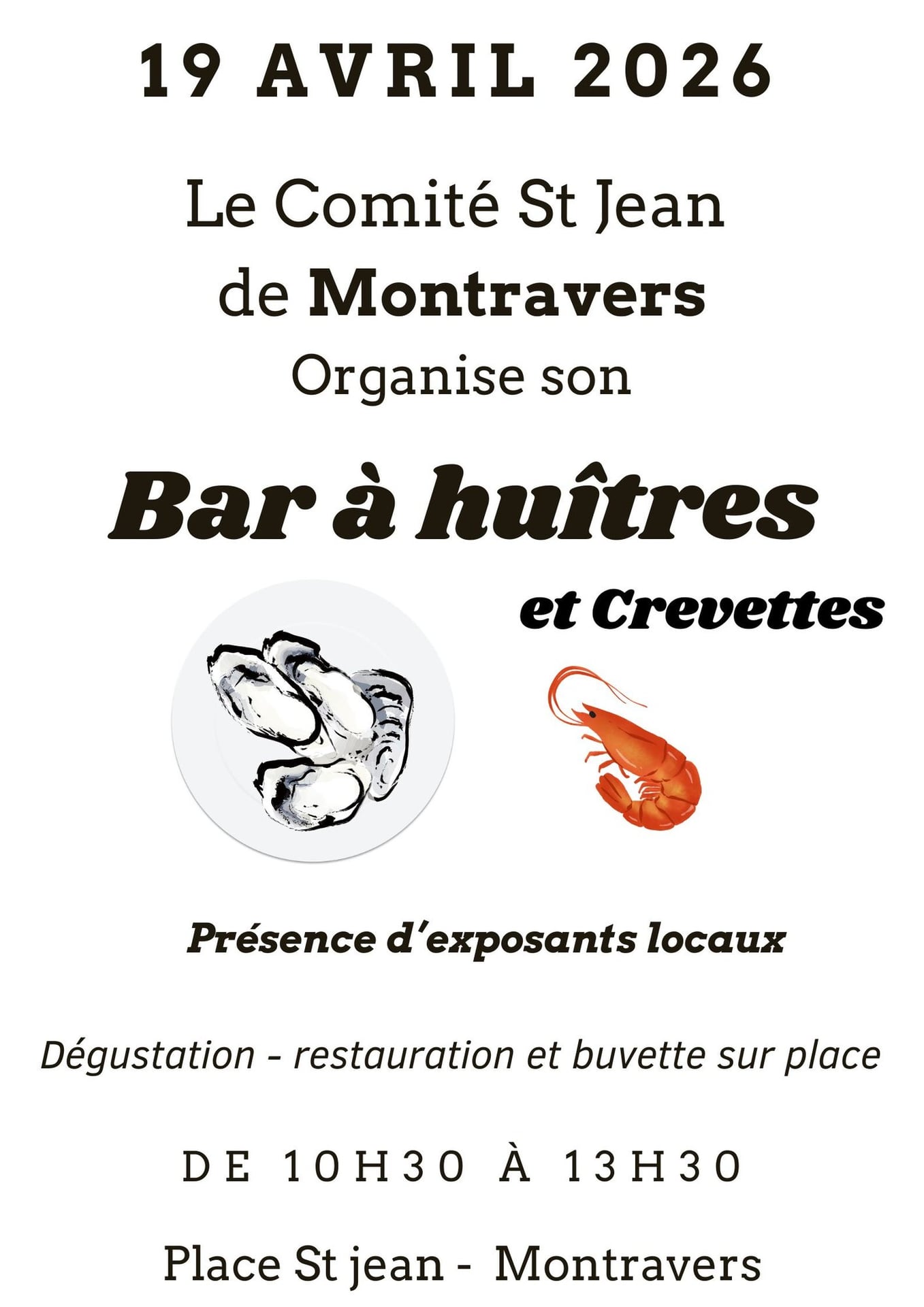 Bar à huîtres et exposants locaux