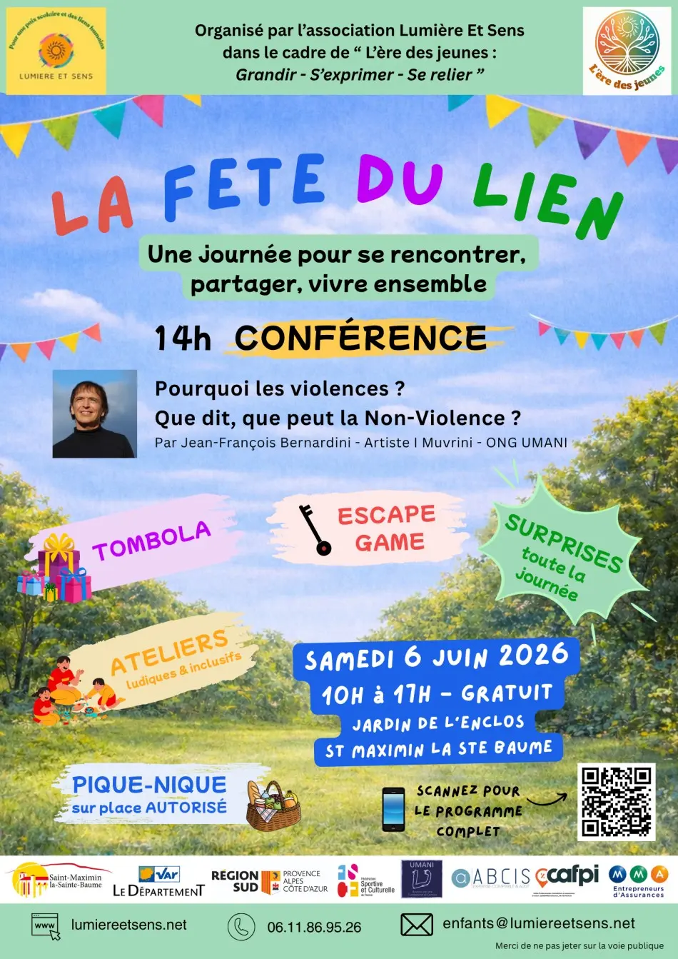 Fête du lien : ateliers, tombola, ateliers ludiques, escape game, conférence