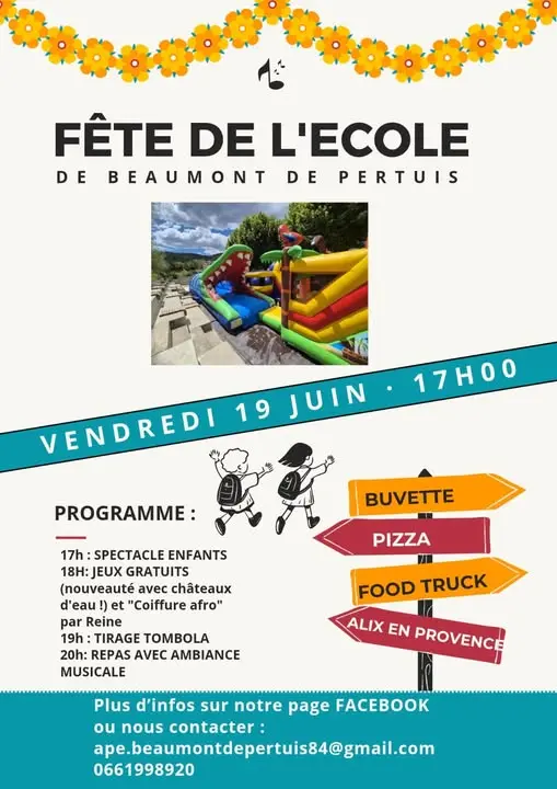 Fête de l'école à Beaumont de Pertuis