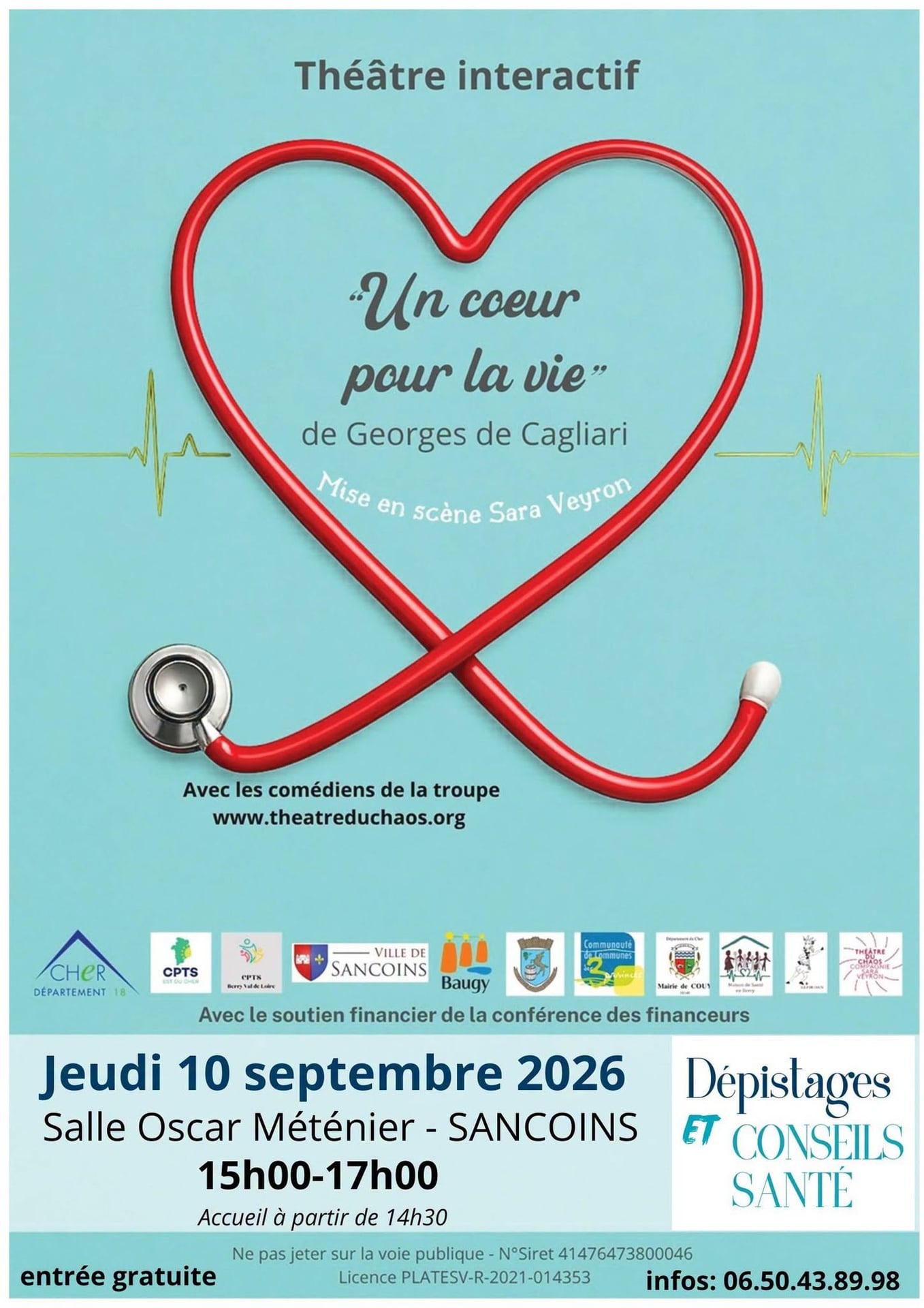 Théâtre interactif : Un coeur pour la vie" de Georges de Cagliari