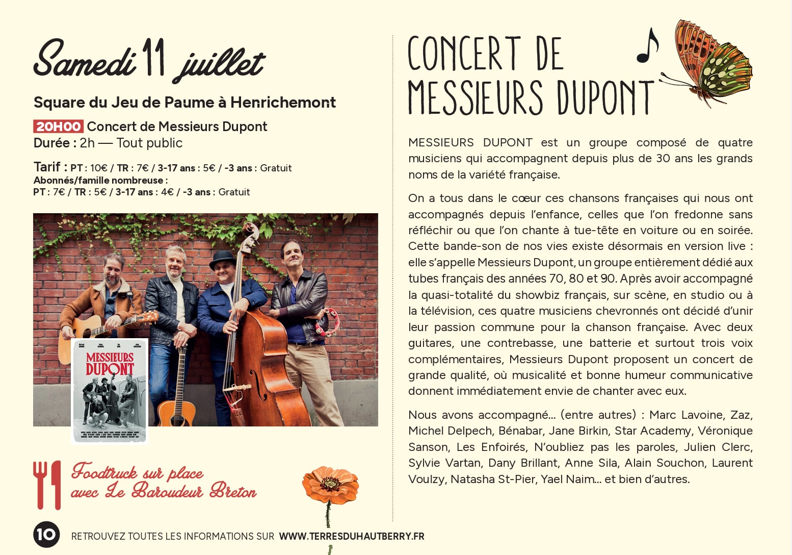 Musical'été : Concert de Messieurs Dupont