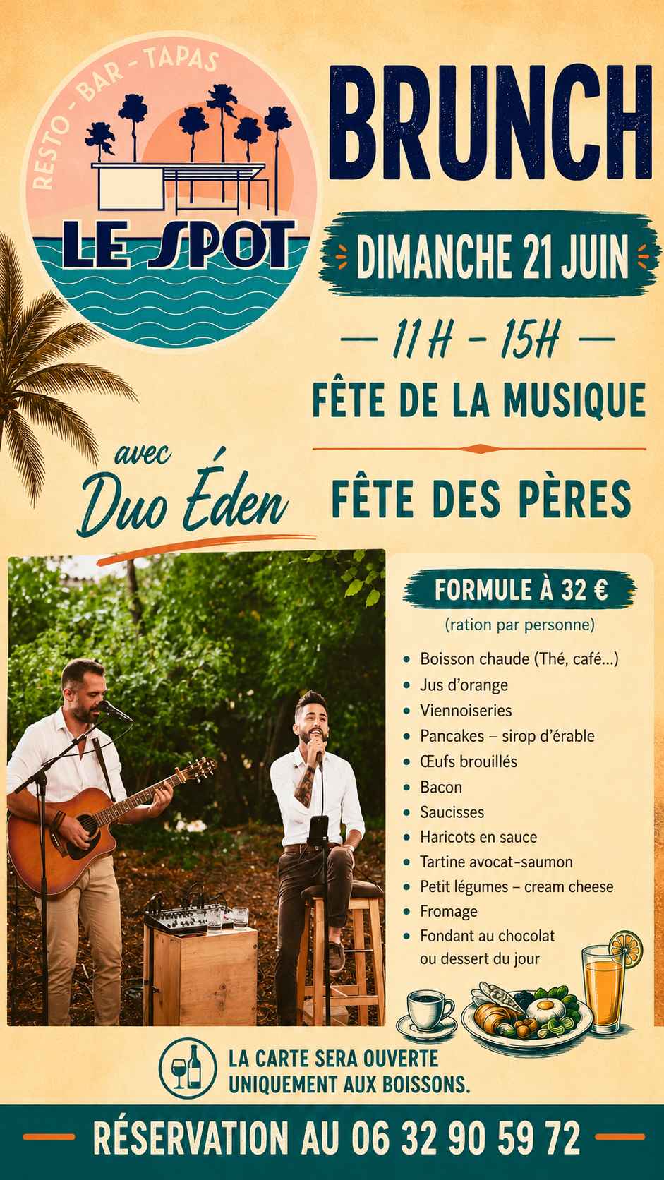 Brunch musical Fête des pères et Fête de la musique au Spot