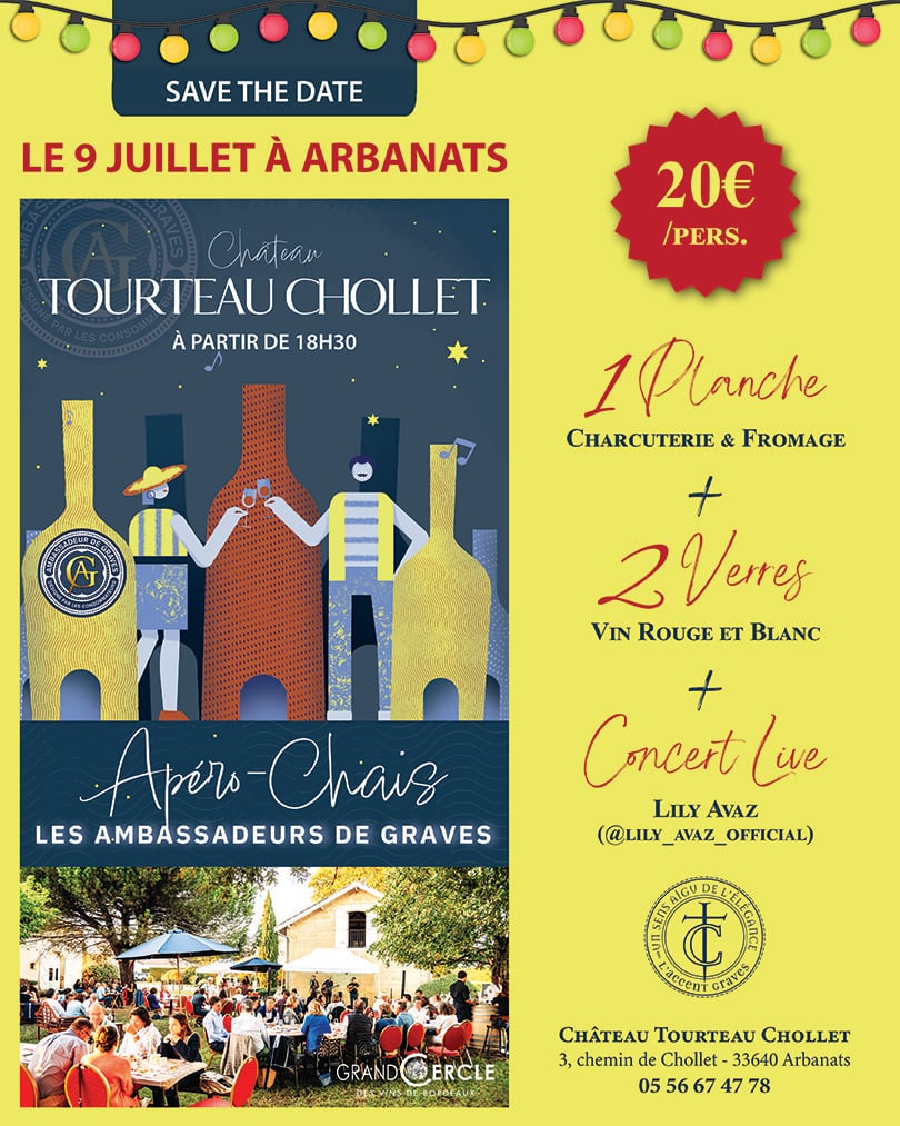 Apéro chai au Château Tourteau Chollet