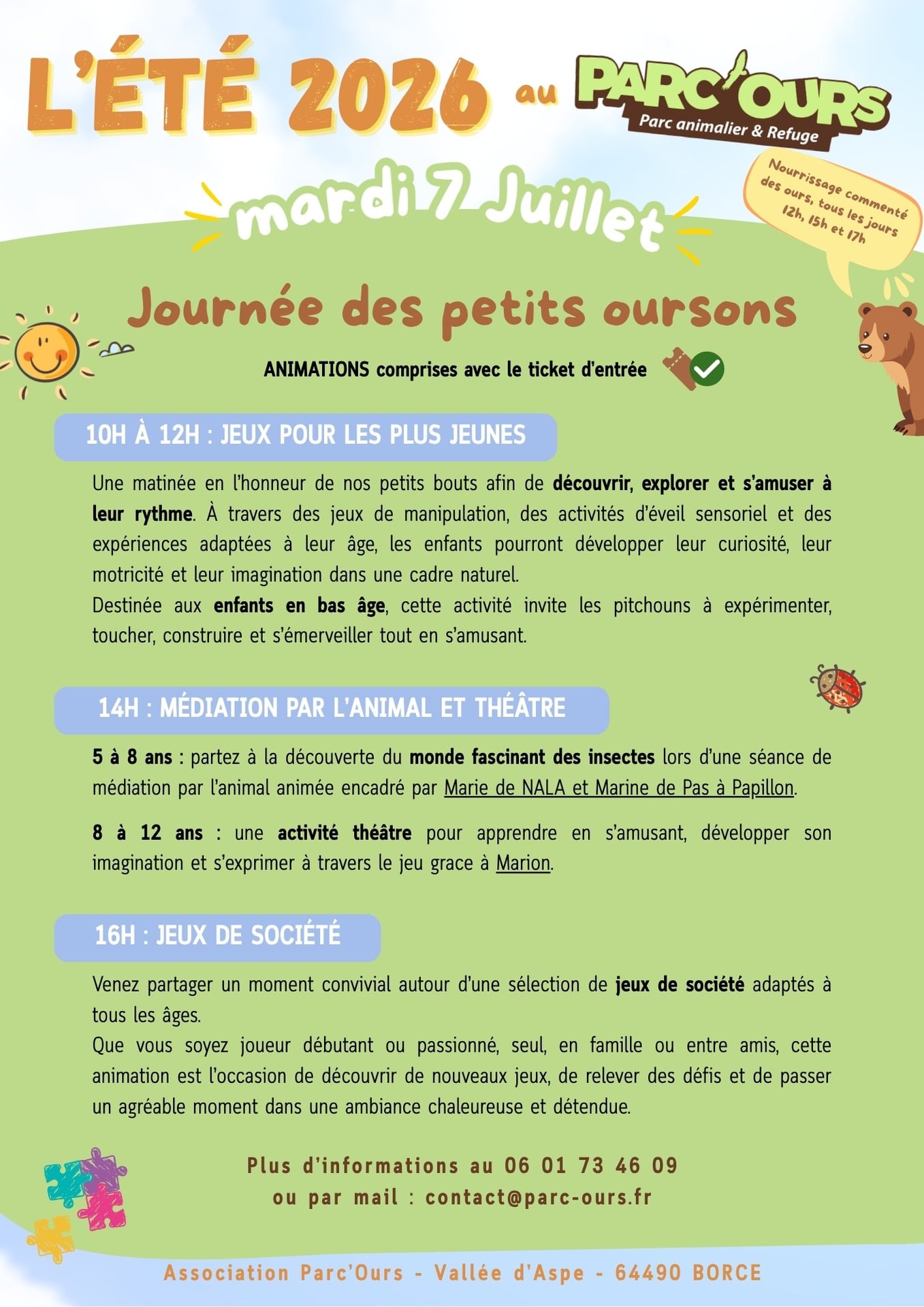 Parc'Ours - Journée des petits oursons