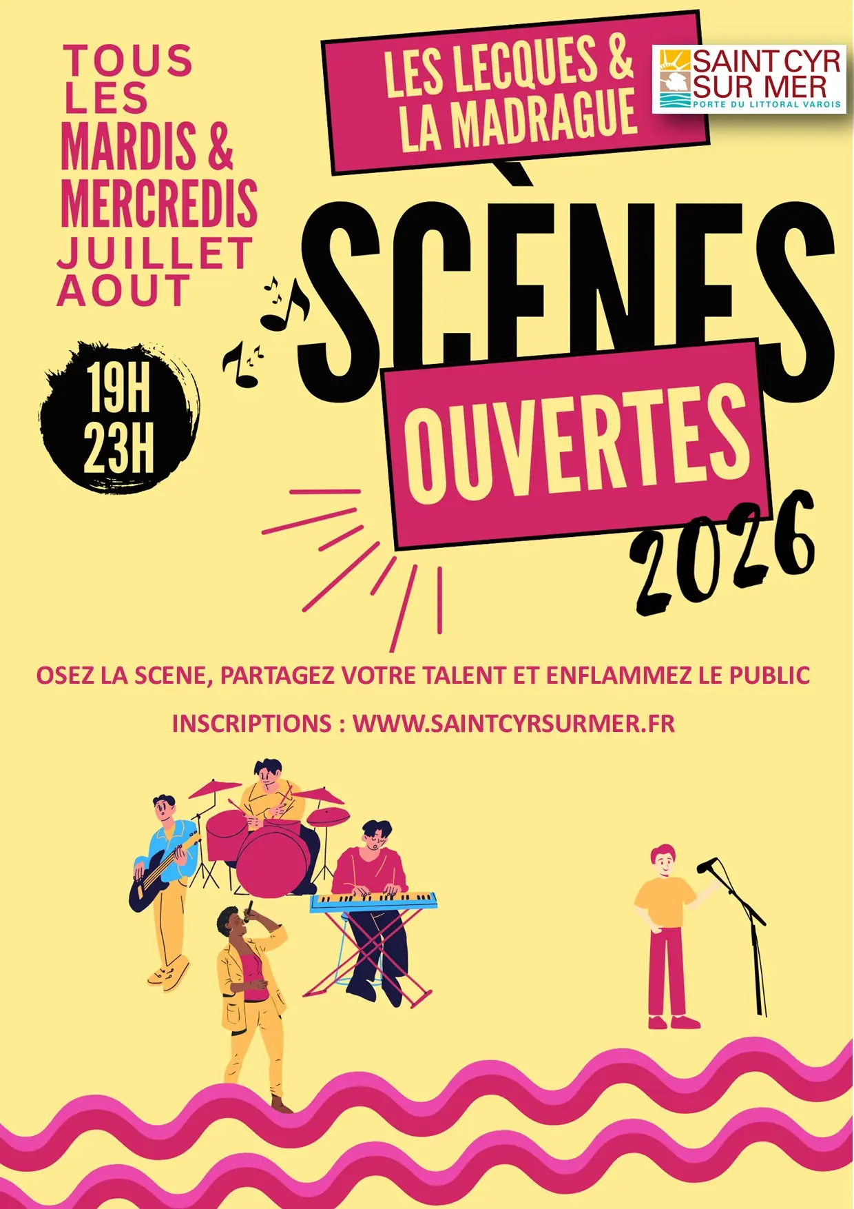 Scène ouverte sur le port des Lecques