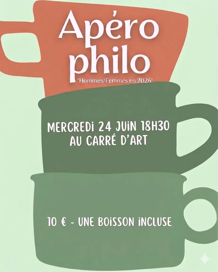 Au Carré d'Art - Apéro Philo - 'Hommes/Femmes en 2026'