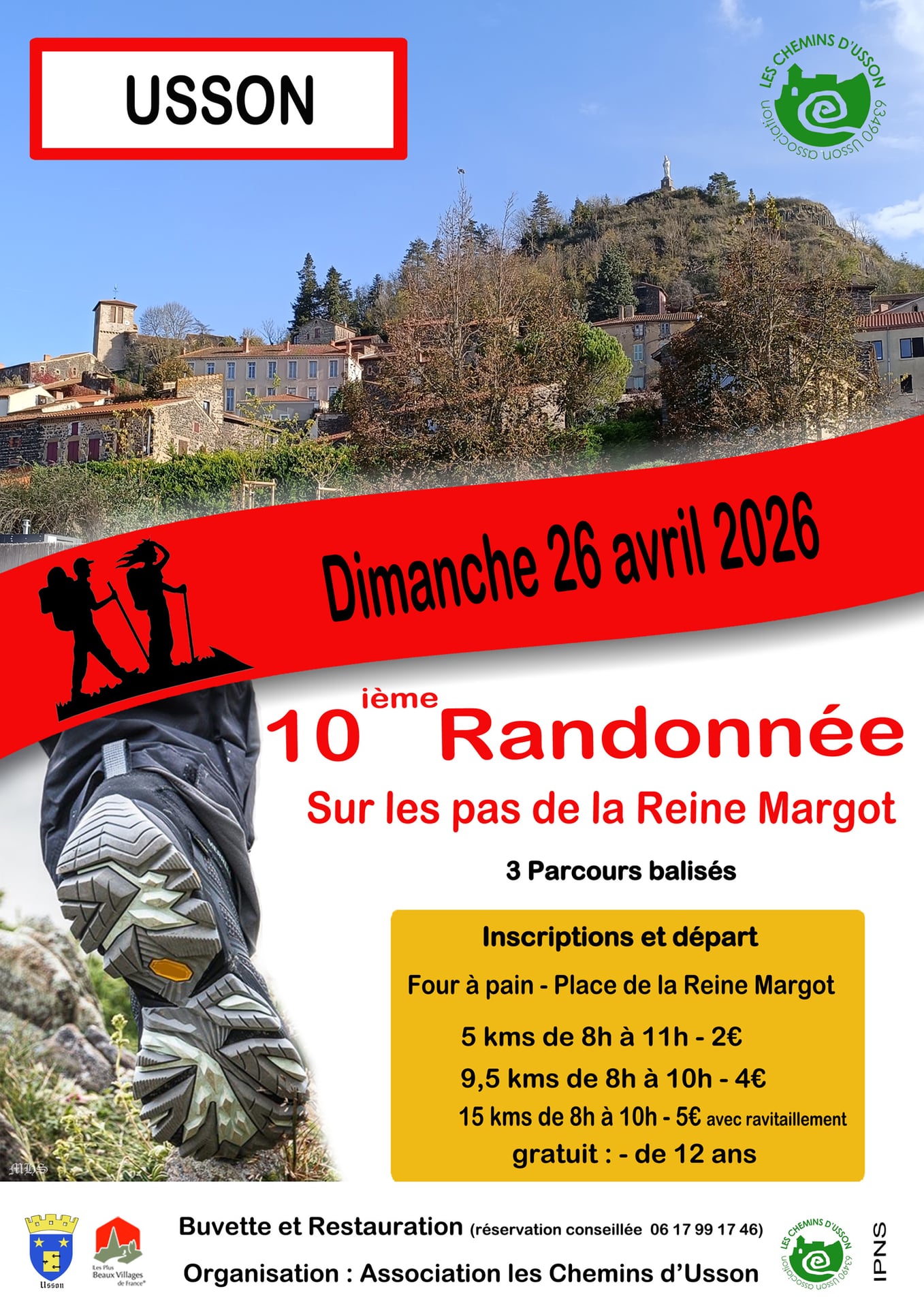 Randonnée pédestre à Usson "Sur les pas de la Reine Margot"