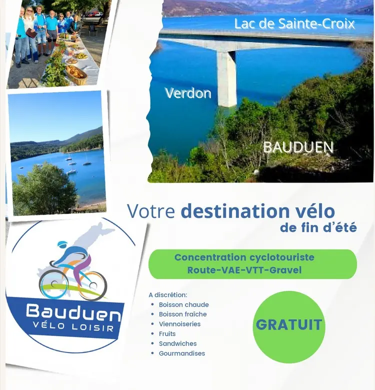 Concentration de fin d'été à vélo avec Bauduen Vélo Loisir