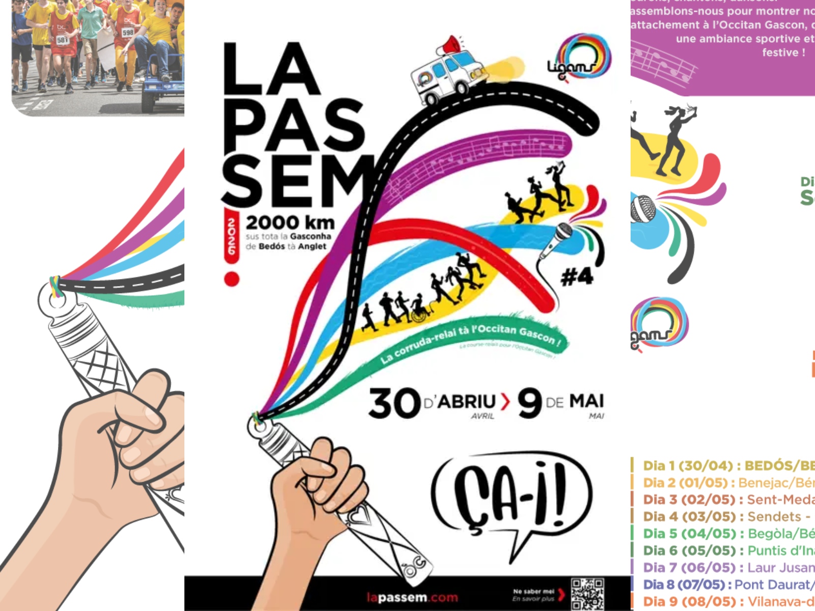 Course la Passem : étapes dans le Réolais