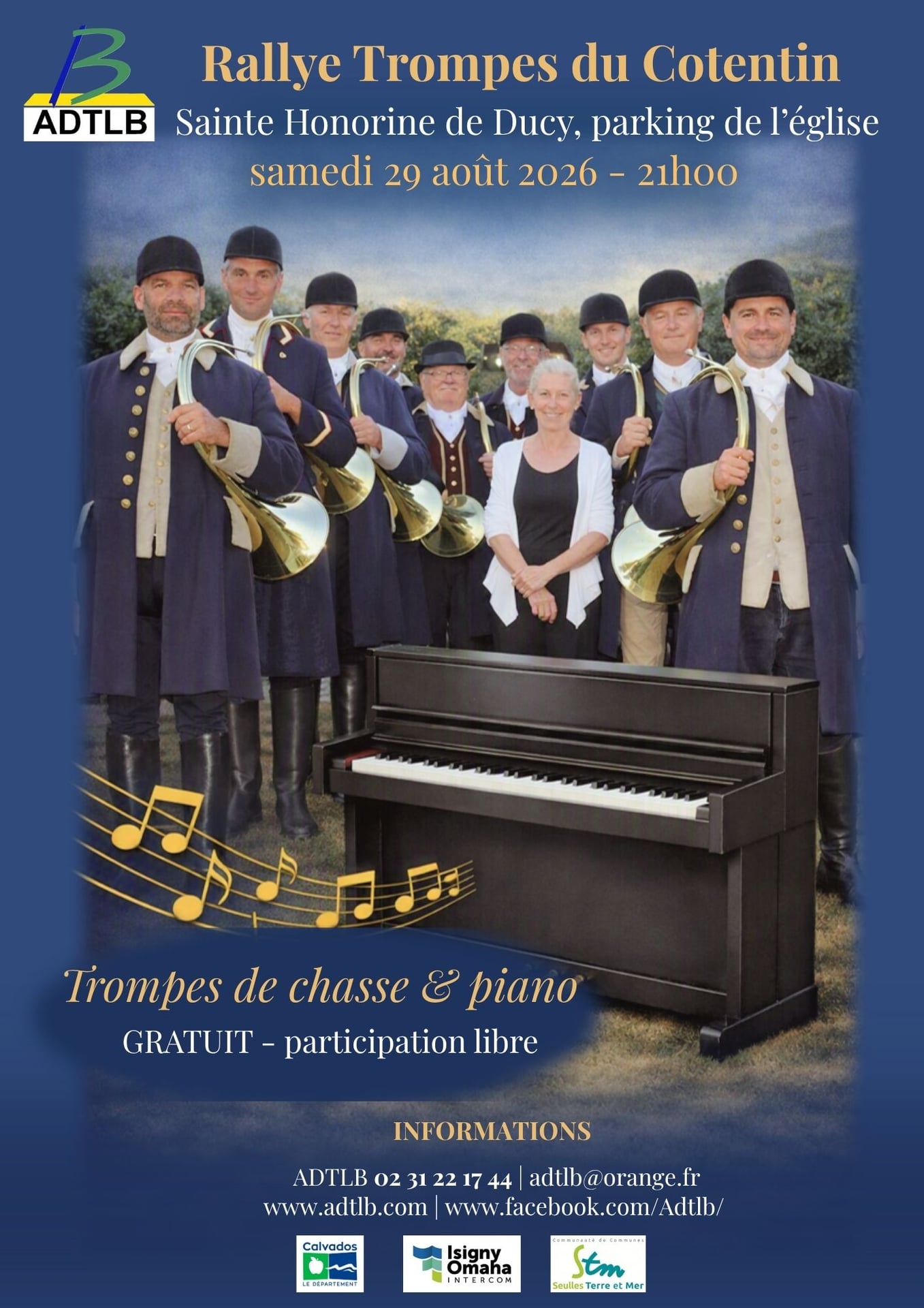 Concert de trompes de chasse et piano par le RALLYE TROMPES DU COTENTIN