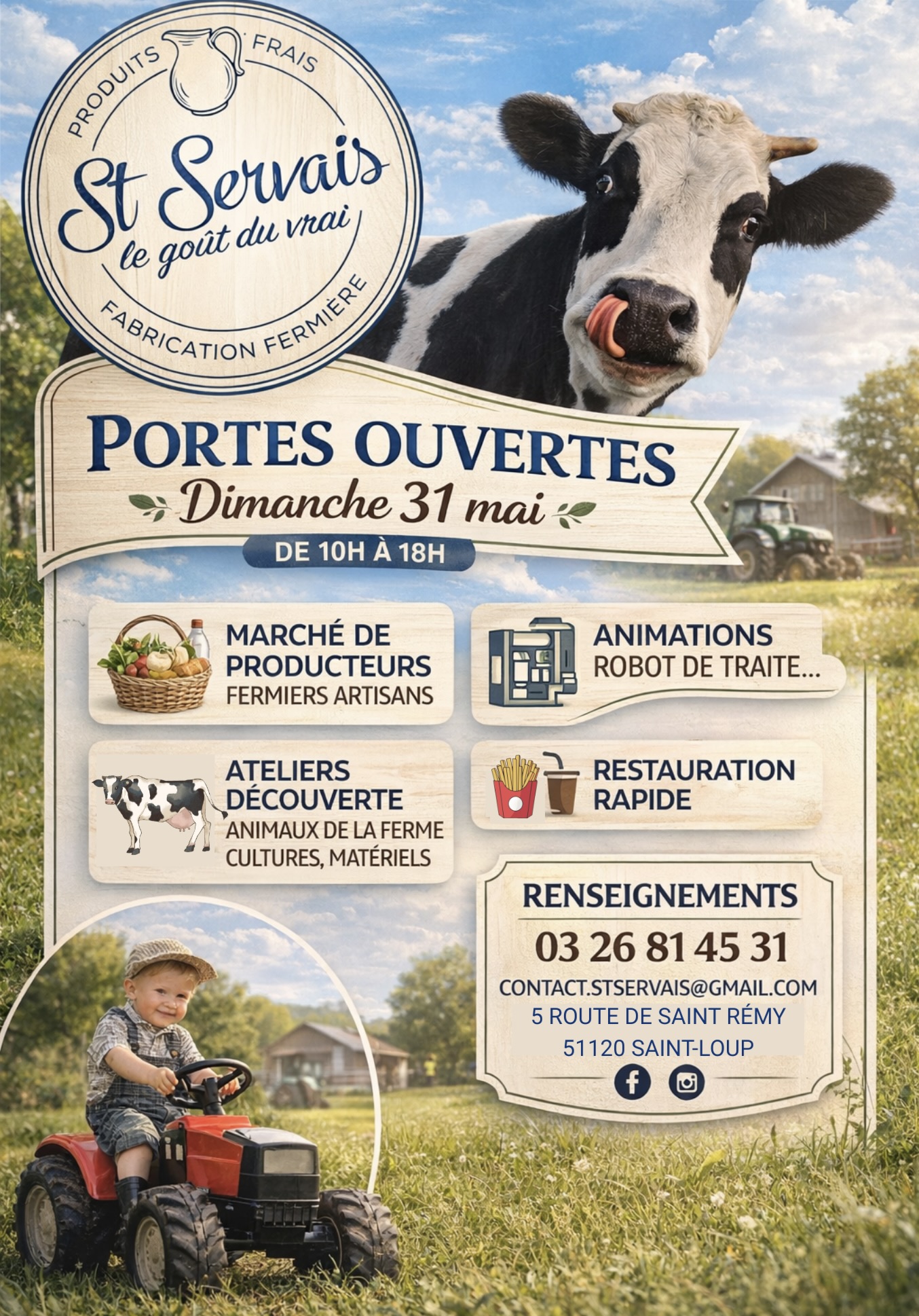 Porte ouvert GAEC RABOT et de la Fromagerie de St Servais.