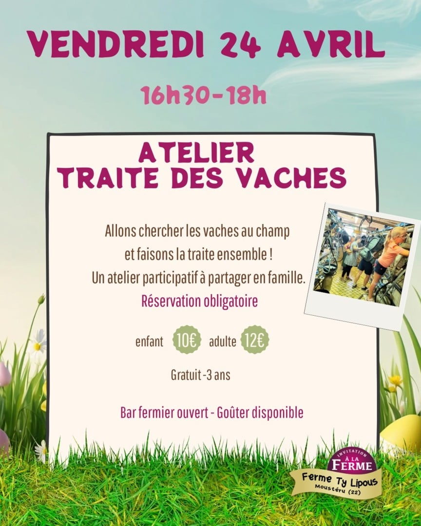 Atelier Traite des vaches