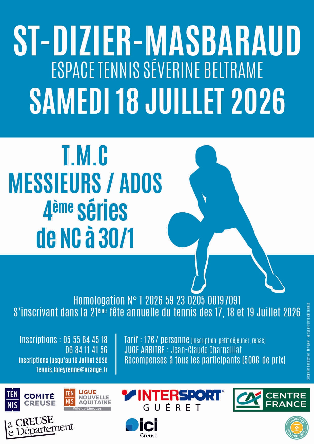 Tournoi de tennis messieurs/ados 4ème série