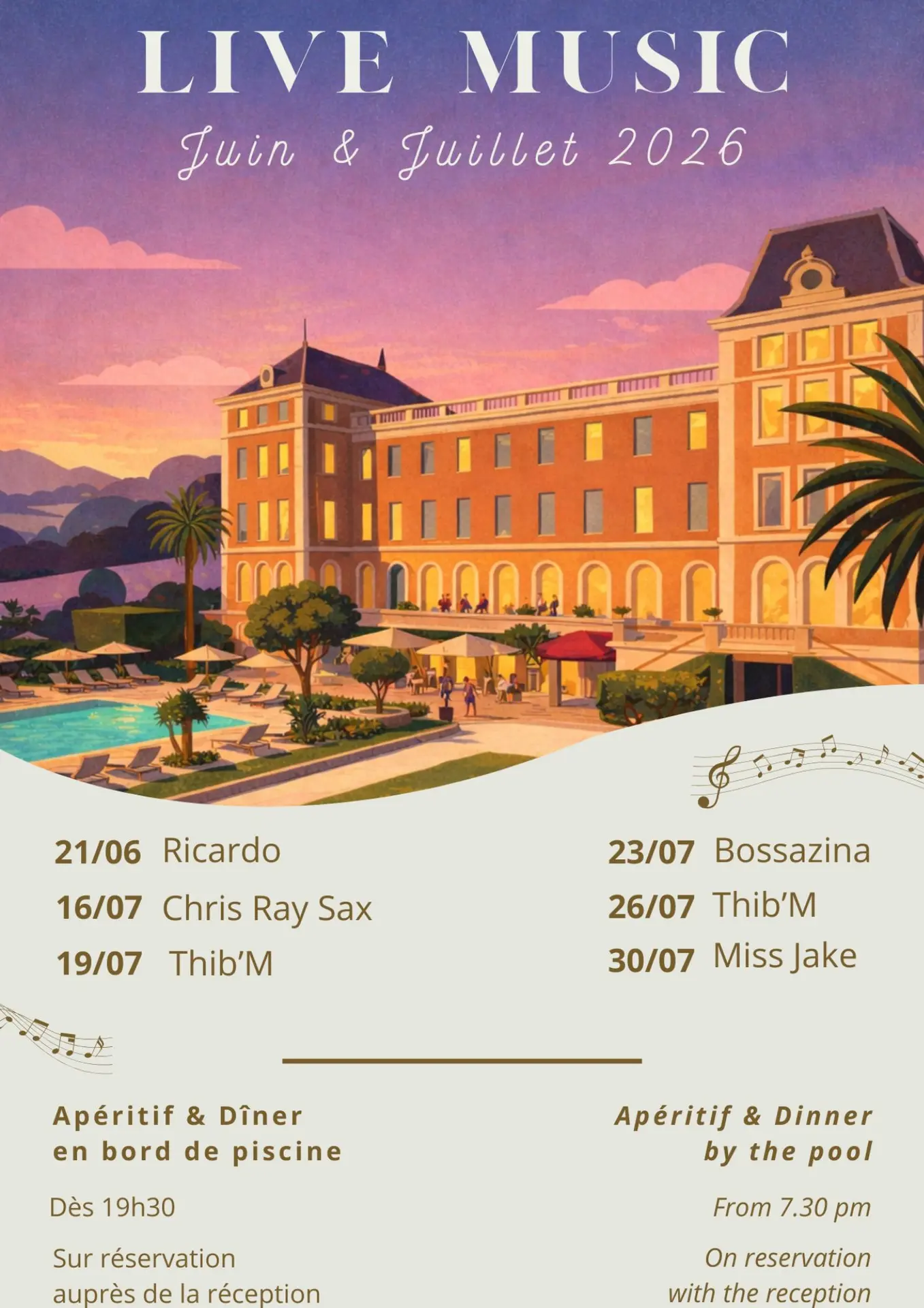 L'orangeraie live music