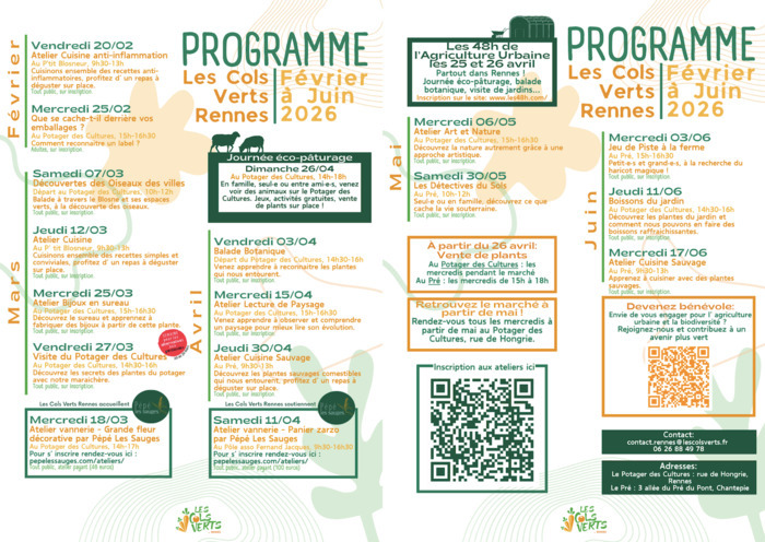 Programme d'activité de Février à Juin 2026