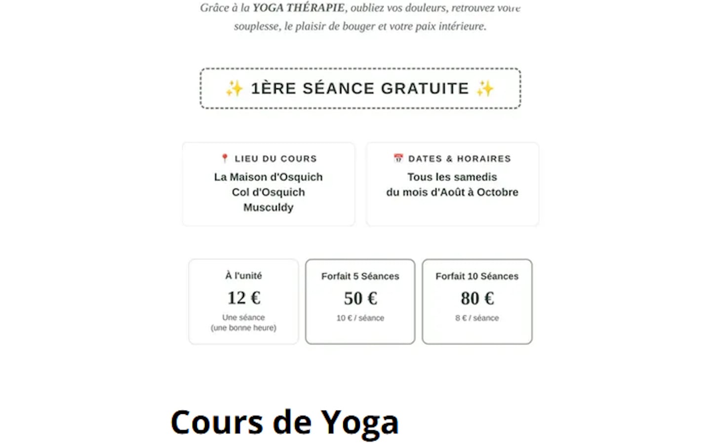 Yoga thérapie