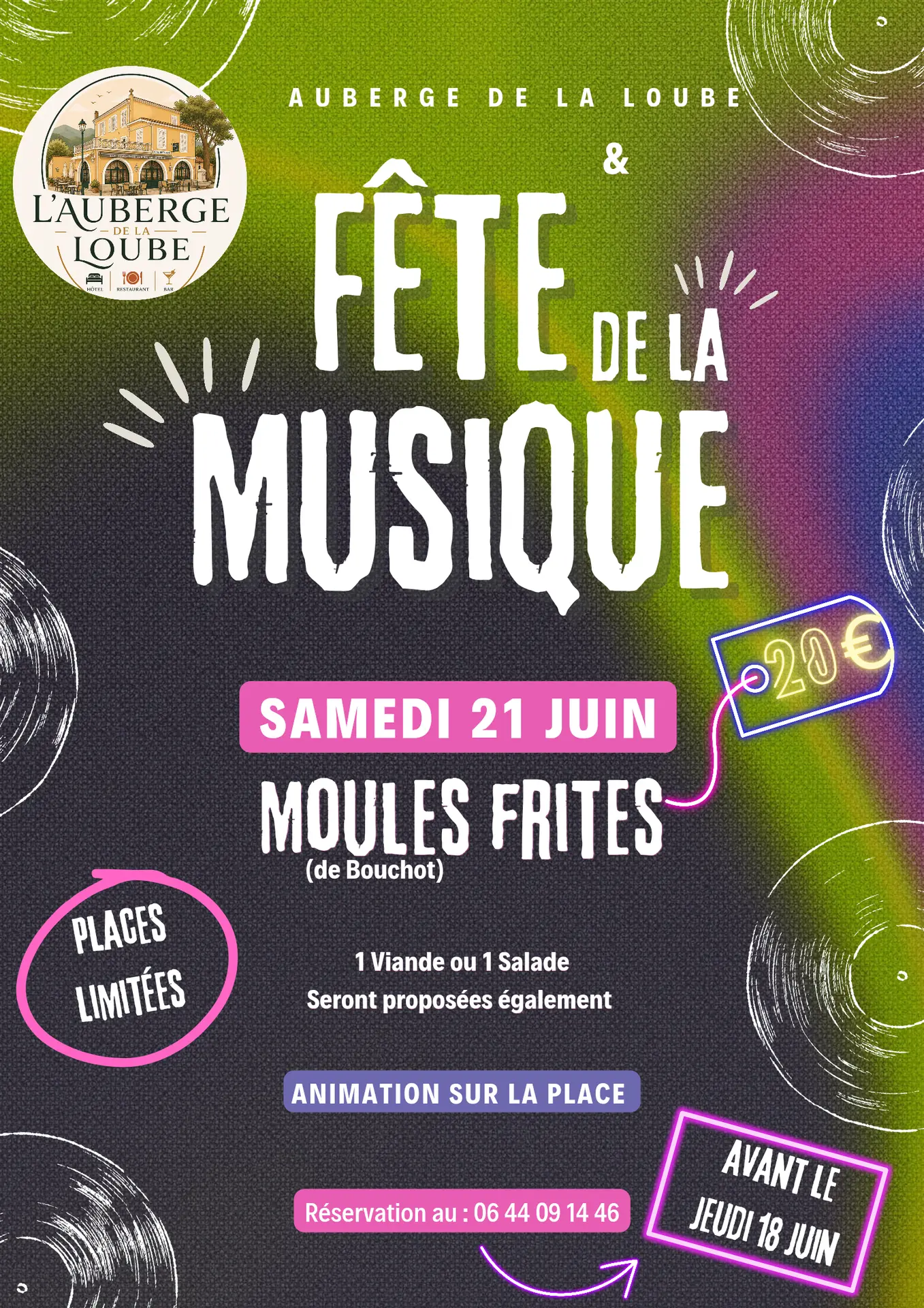 Repas : Moules- frites | Fête de la musique