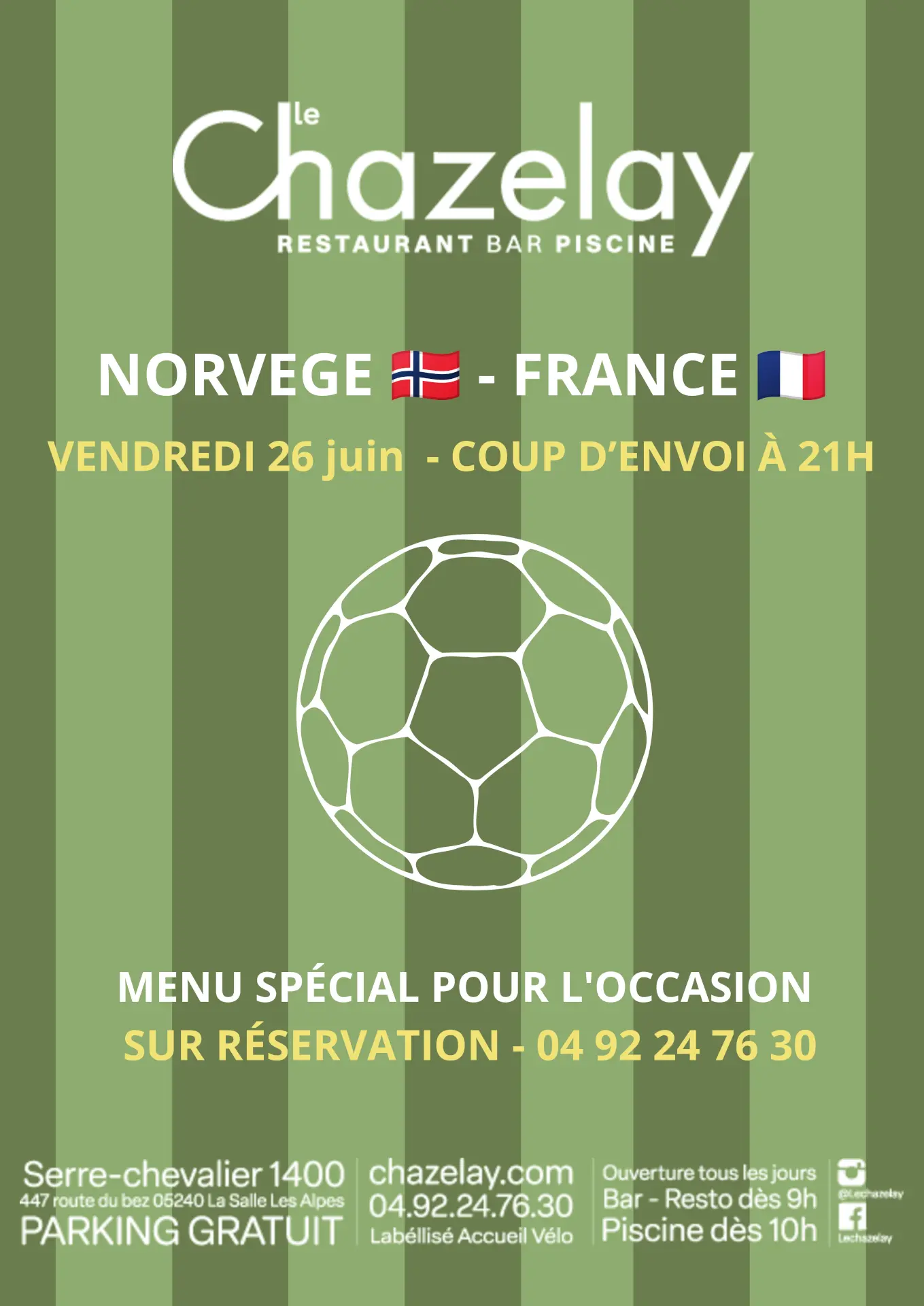 Soirée spéciale Coupe du monde de Foot au Chazelay