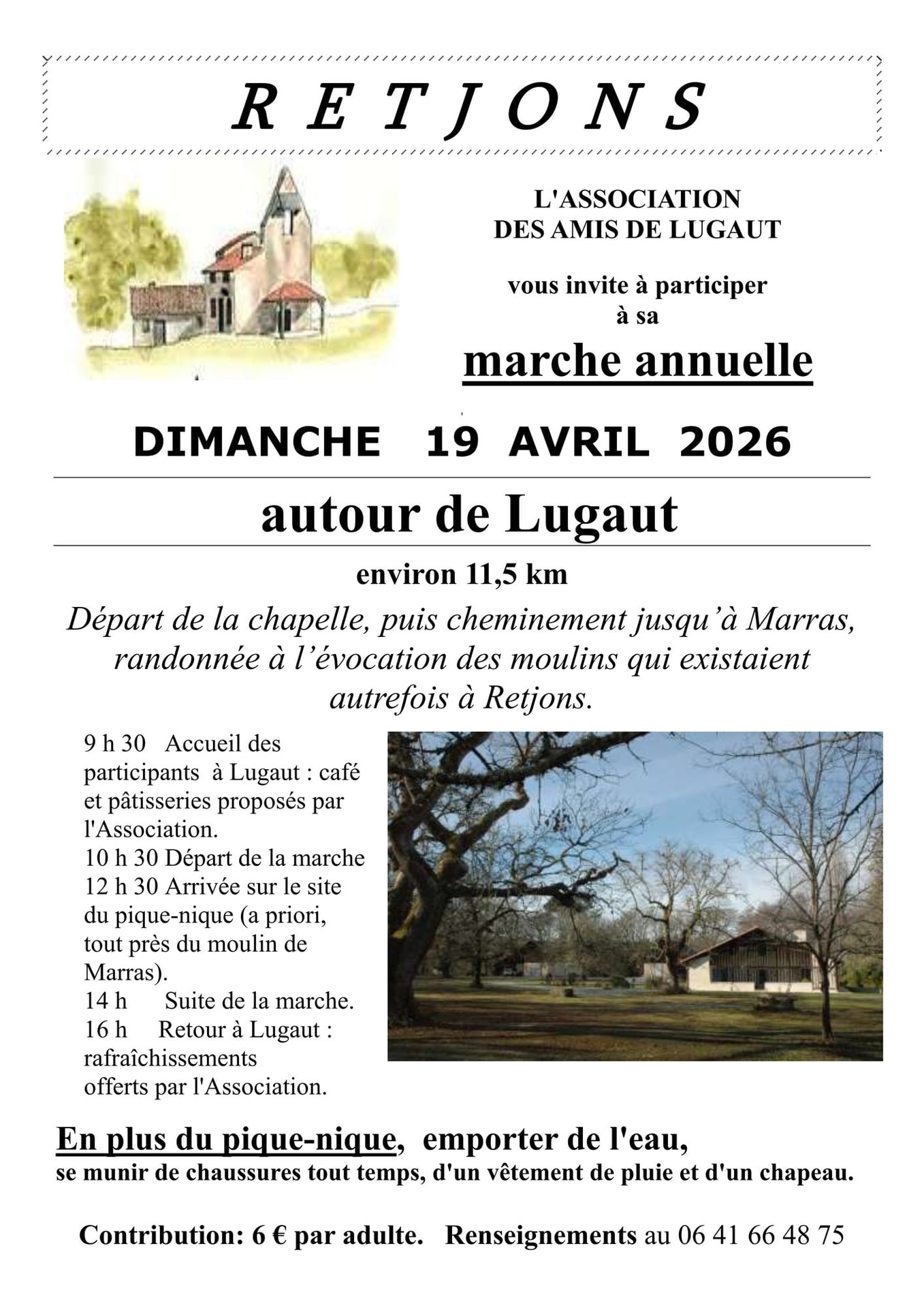 Marche annuelle autour de Lugaut