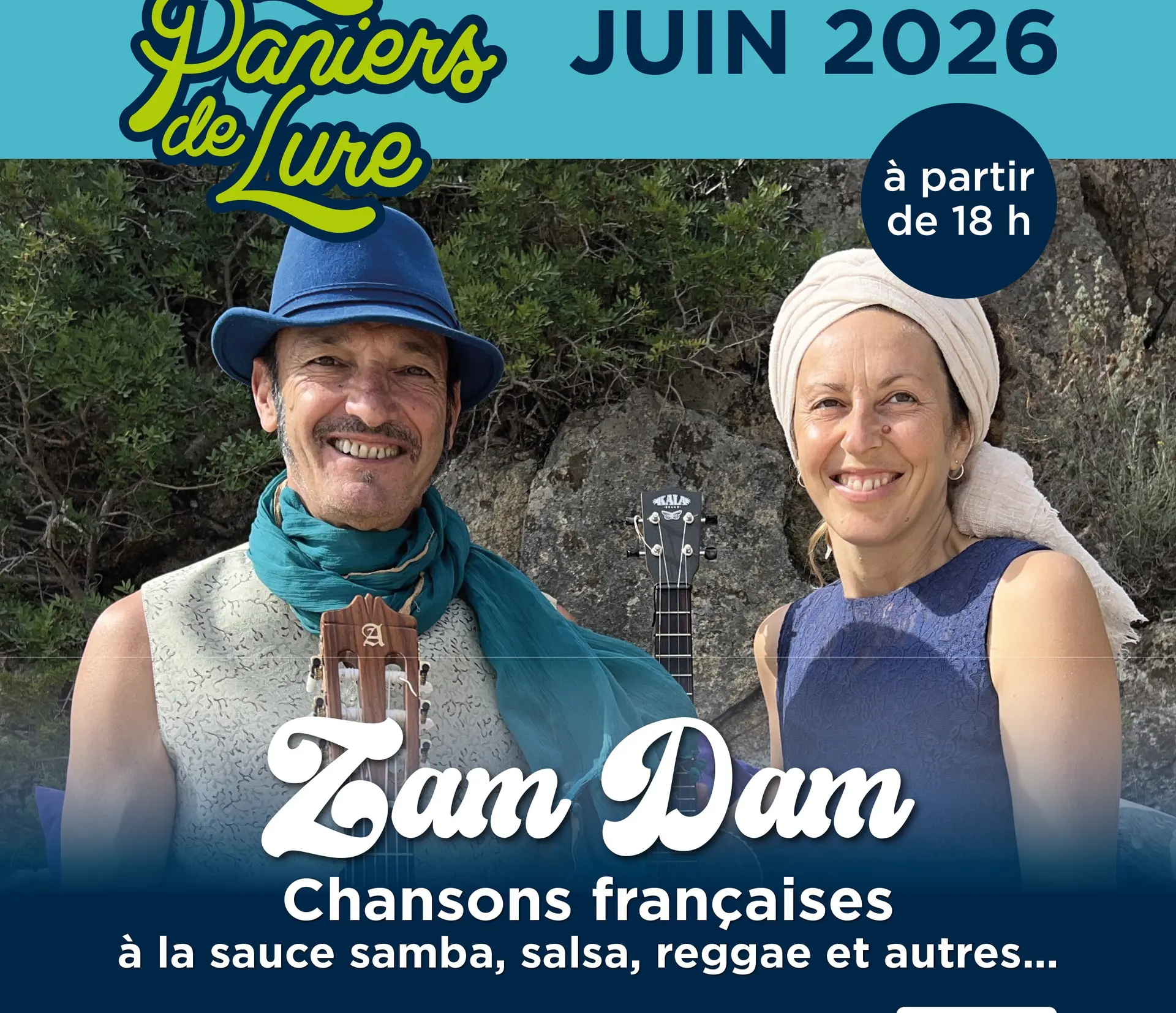Montlaux marché de producteurs en musique avec ZAM DAM