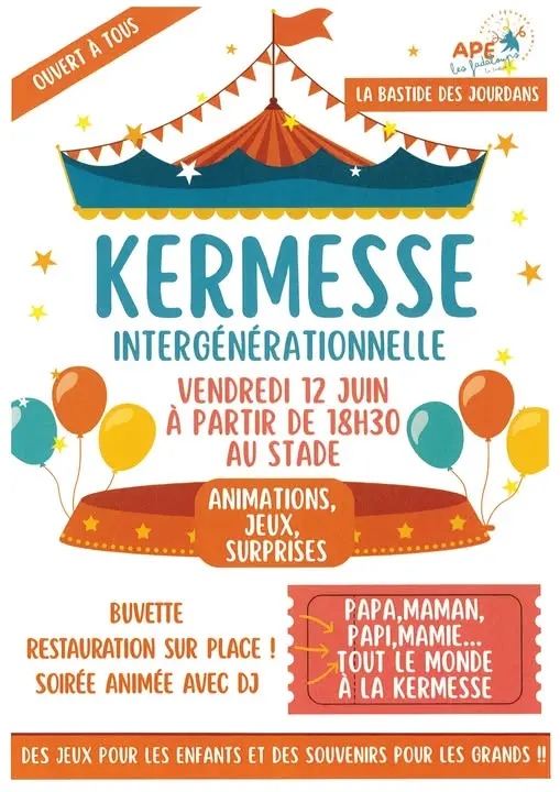 Kermesse intergénérationnelle à la Bastide des Jourdans.