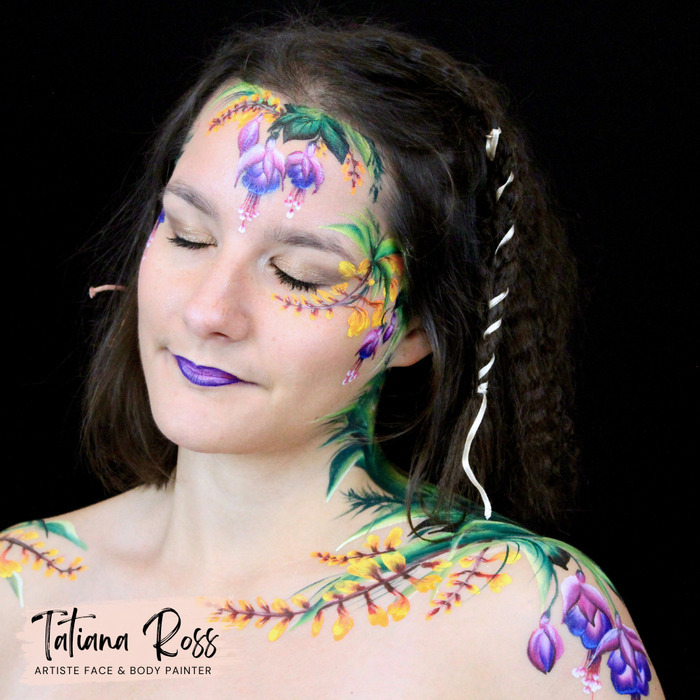 Encre végétale à Africa Mama + Art corporel au Jardin Tissé