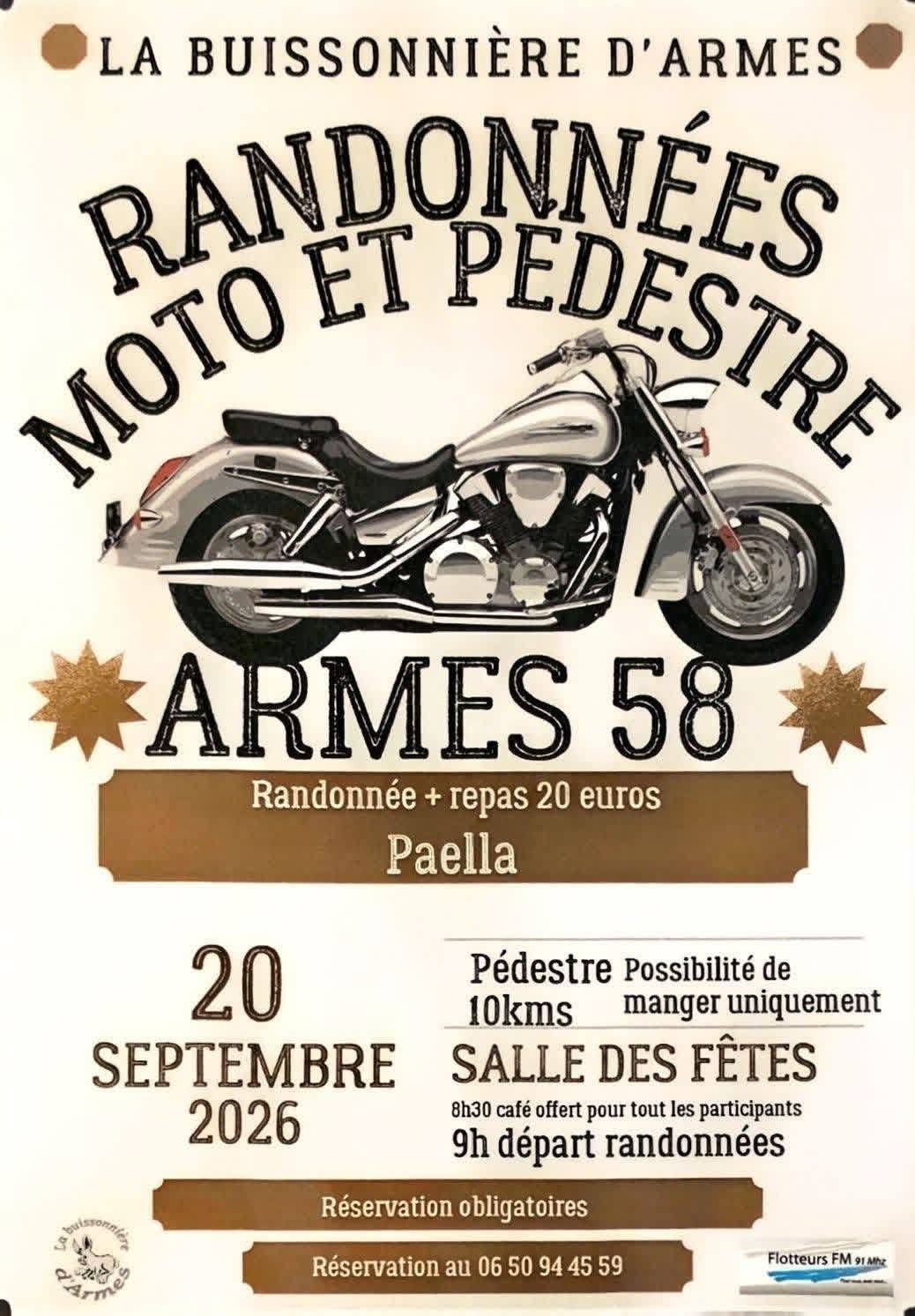 Randonnées Moto et Pédestre à Armes !