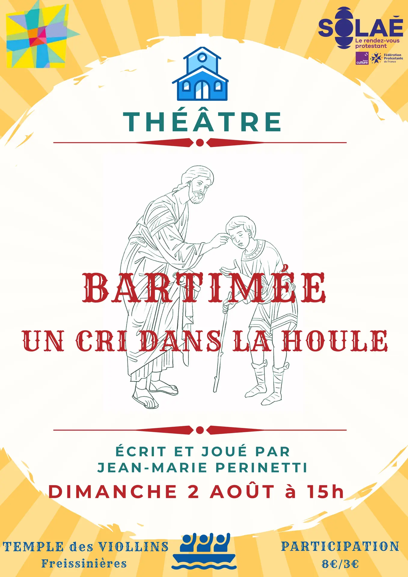 Représentation théâtrale "Bartimée un cri dans la houle"