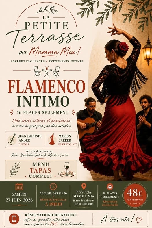 Flamenco Intimo à la Petite Terrasse by Mamma Mia Lamballe !