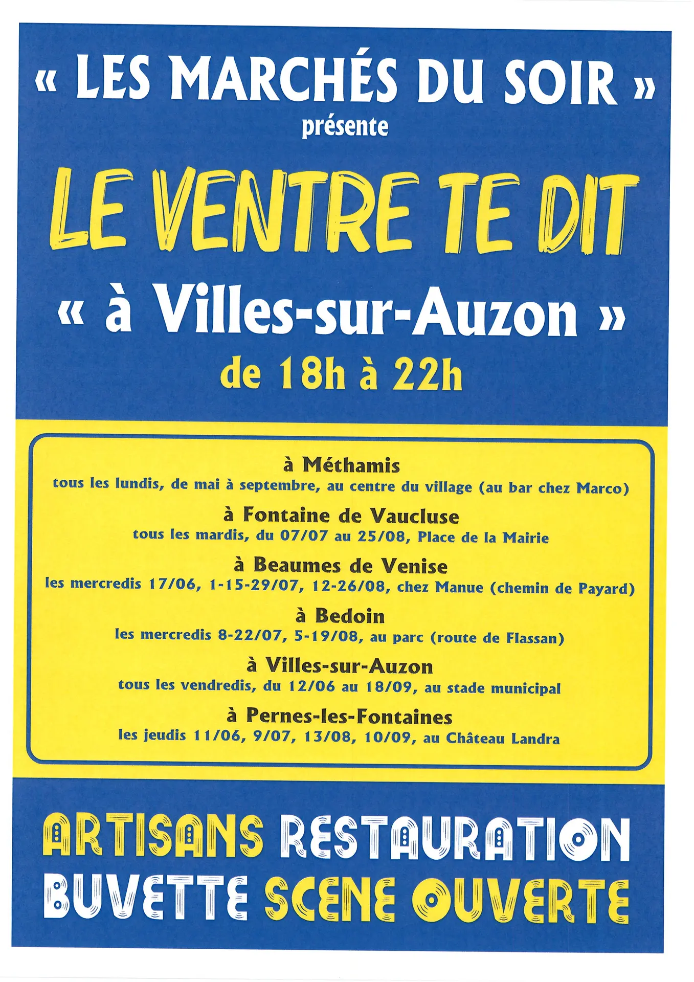 Marché du soir "Le ventre te dit"