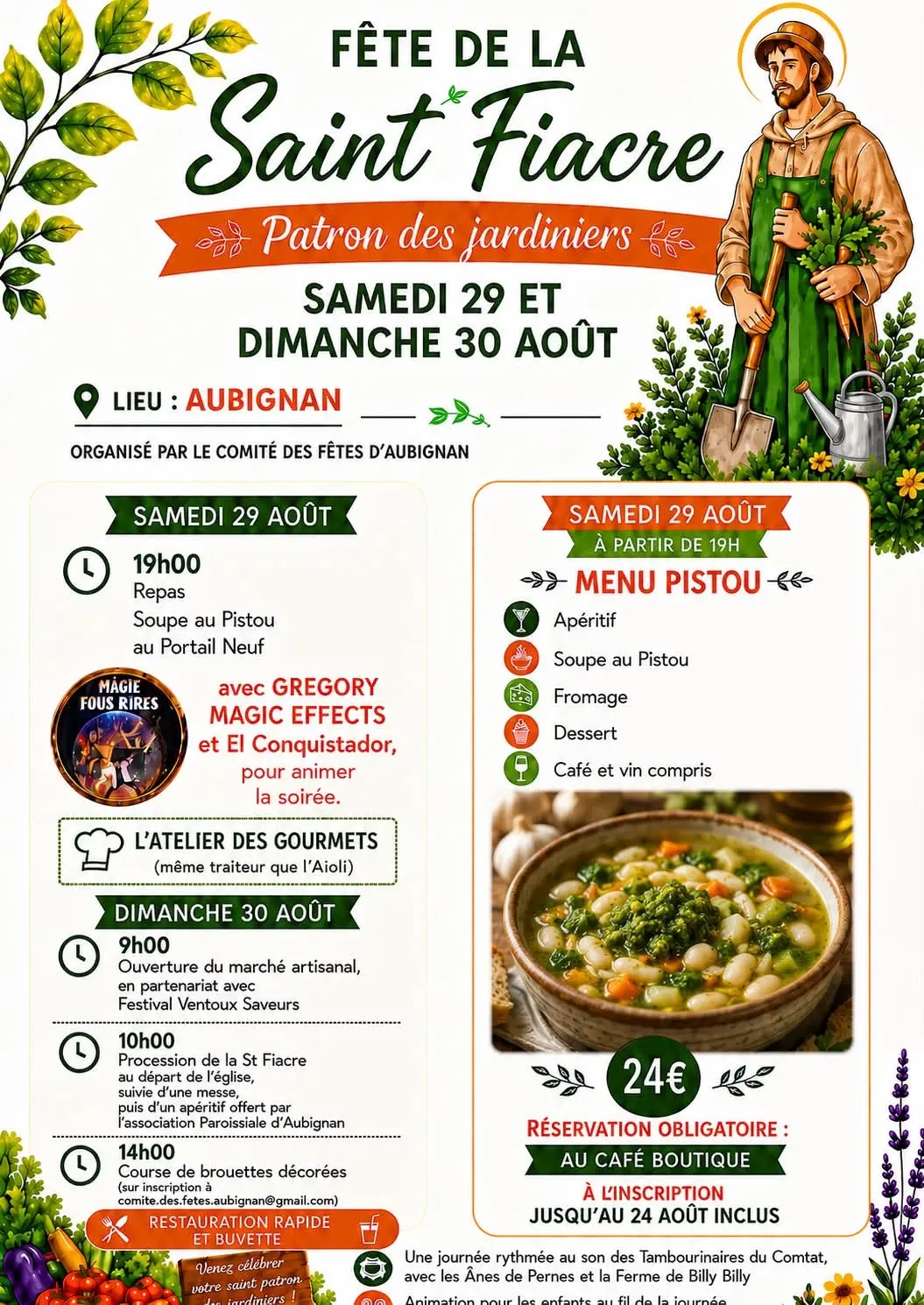 Fête de la Saint Fiacre à Aubignan