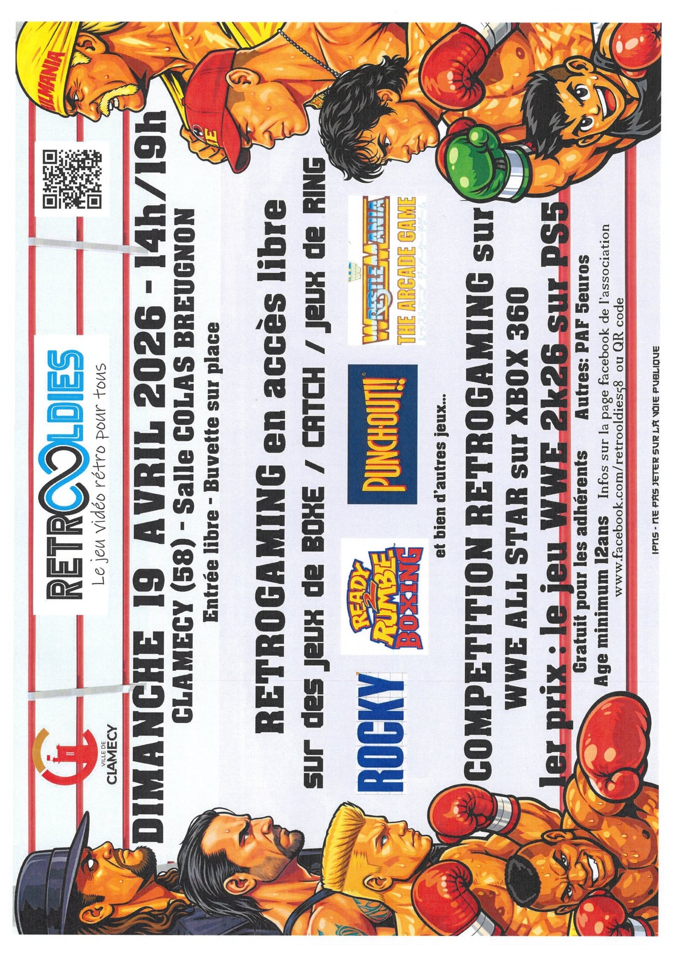 RETROGAMING jeux de boxe/catch/ring