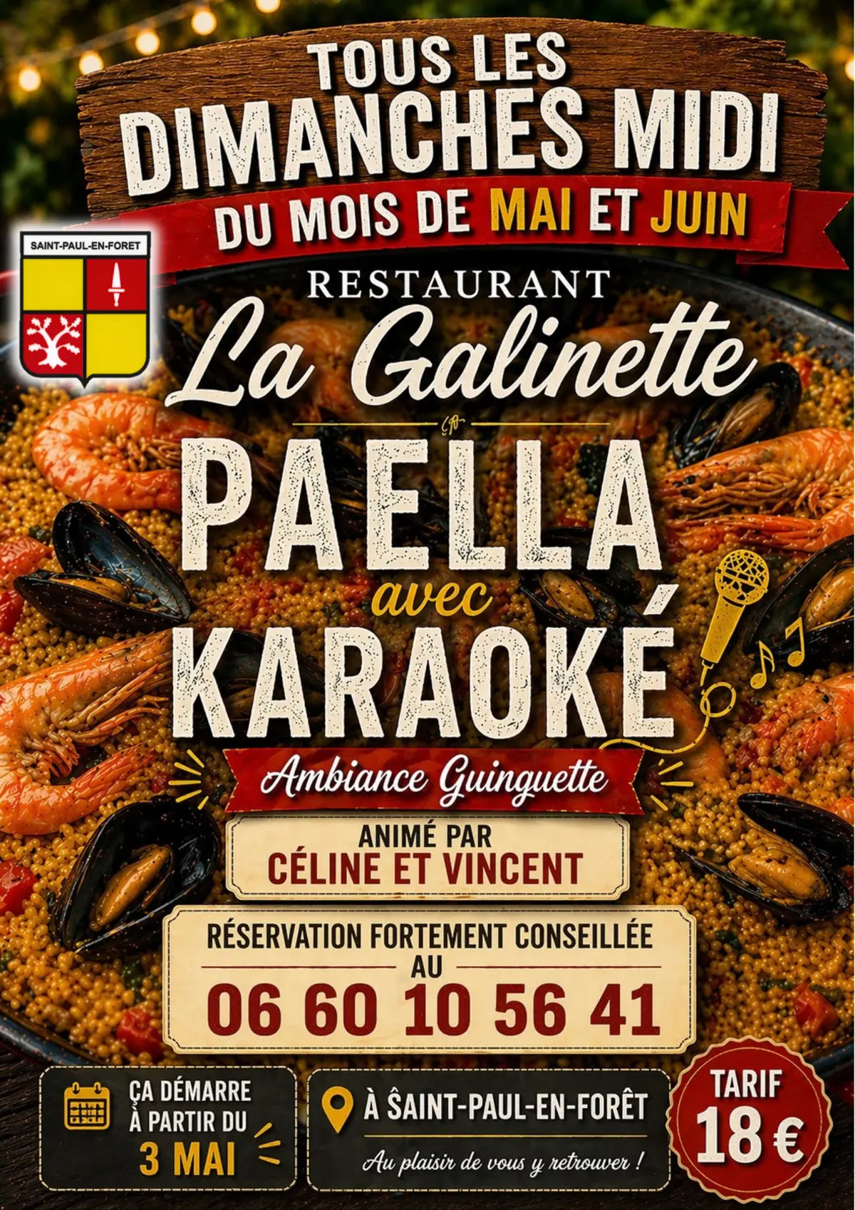 Paëlla avec Karaoké