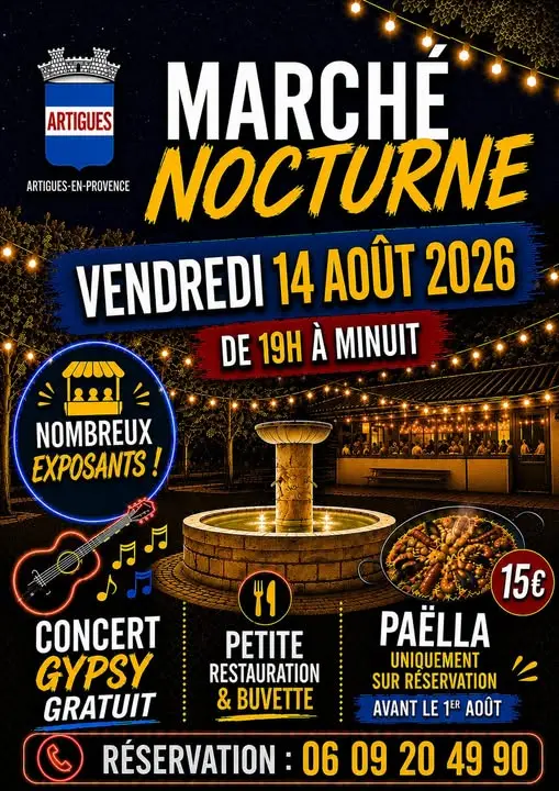 Soirée festive : marché nocturne, concert et repas