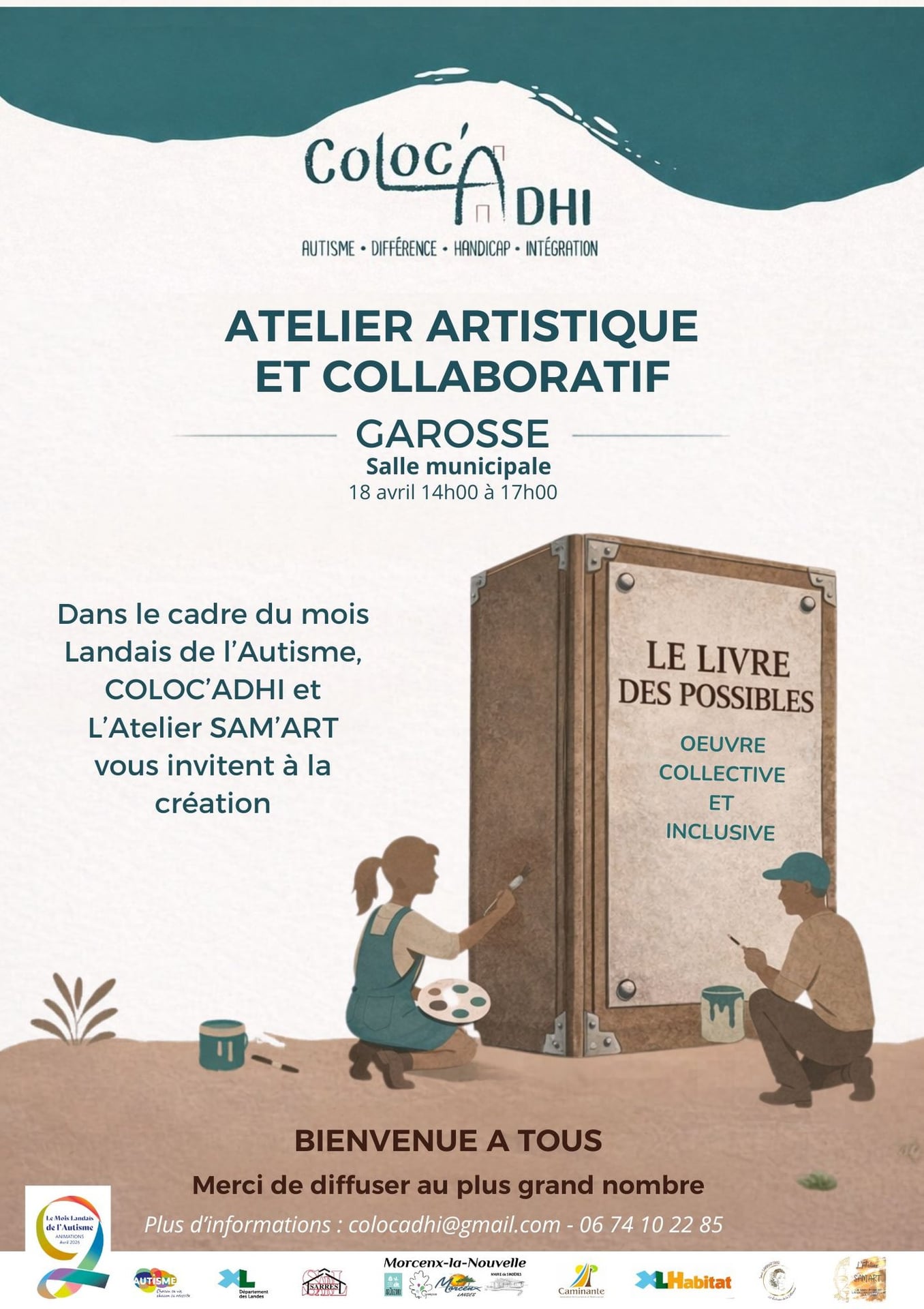 Atelier artistique et collaboratif - Coloc'adhi et Sam'art