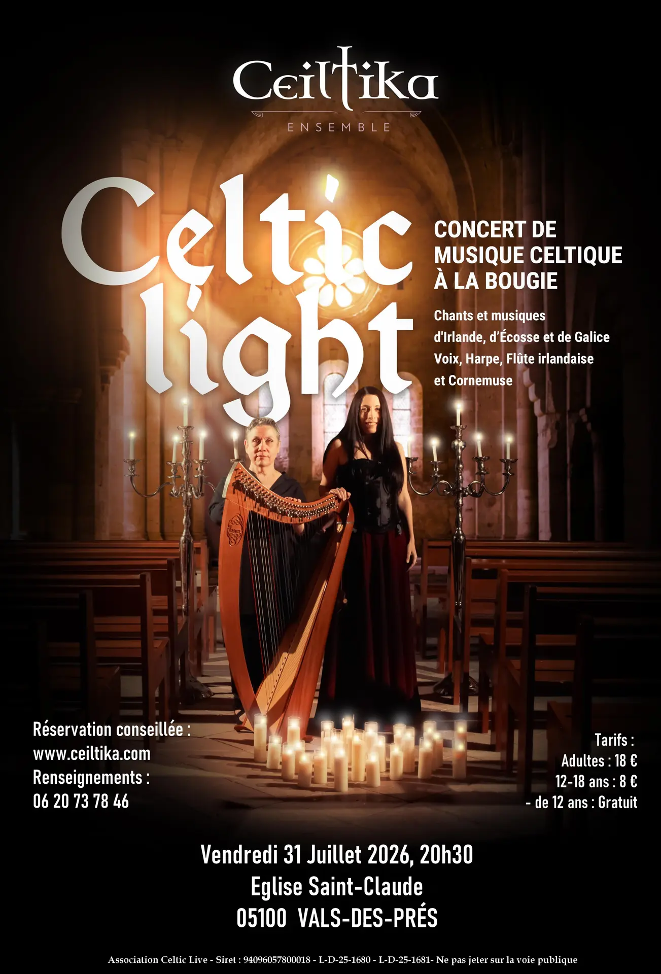 CELTIC LIGHT - Concert de Musique Celtique éclairé à la lueur des Bougies
