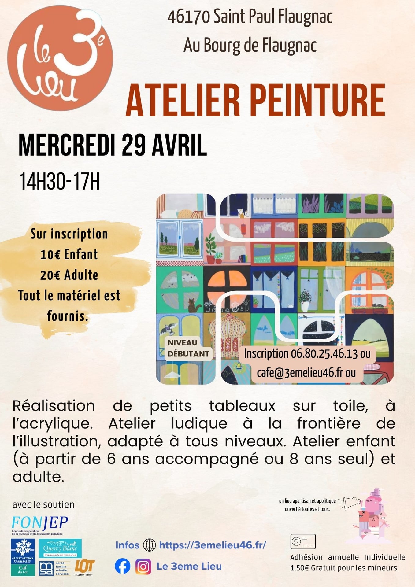 Atelier peinture au 3ème Lieu