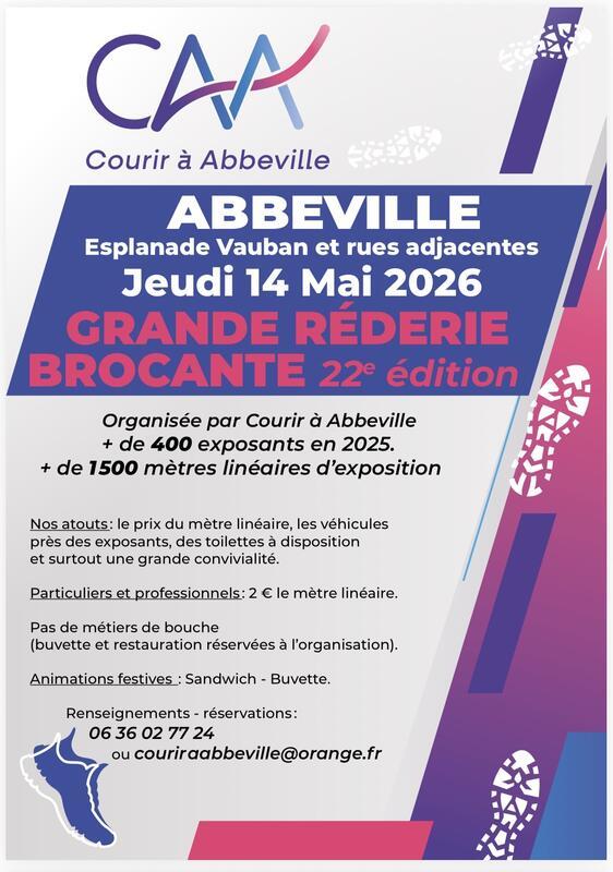 Réderie - brocante du club courir à abbeville